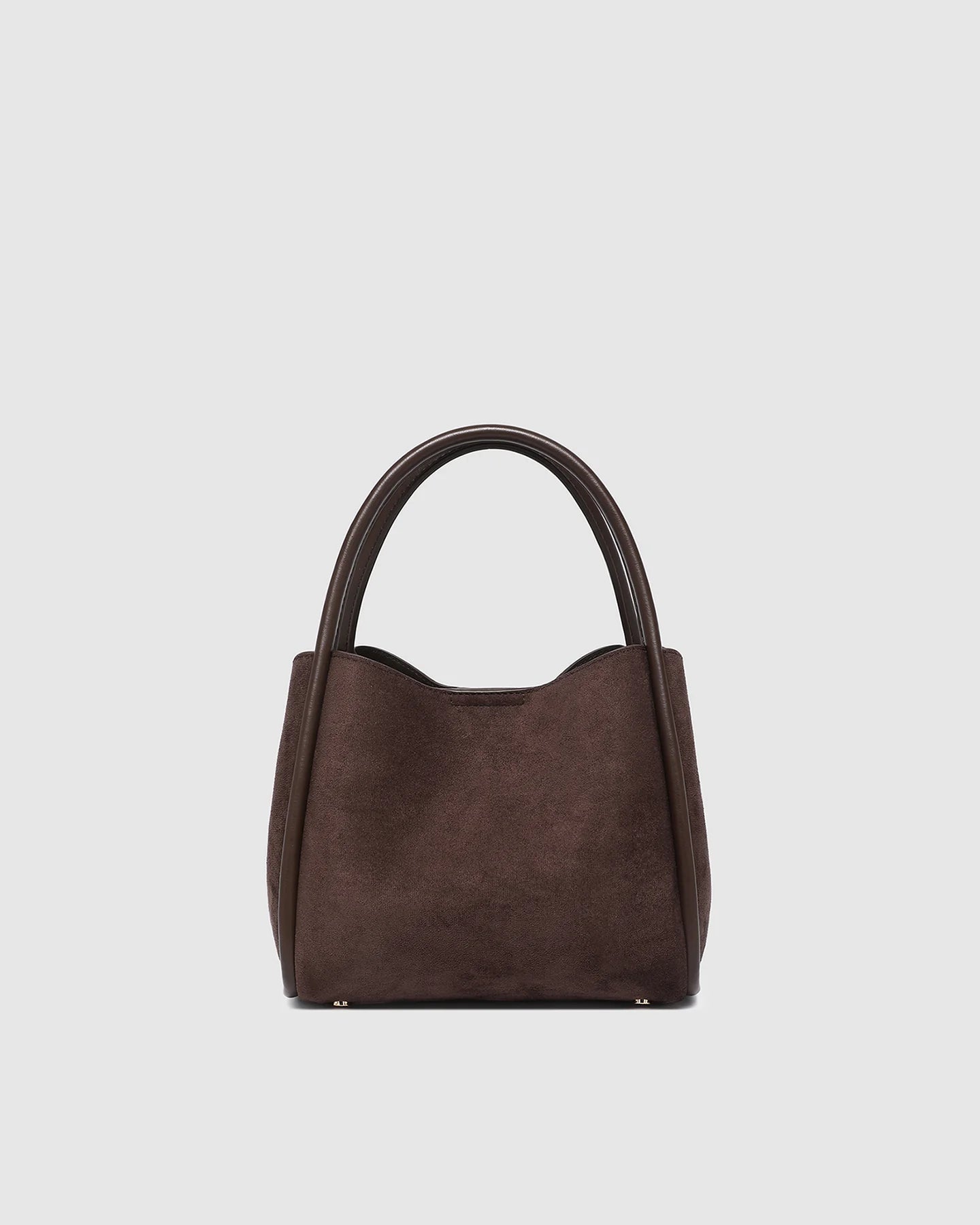 Steffie Suedette Mini Tote Bag - Chocolate - Global Free Style