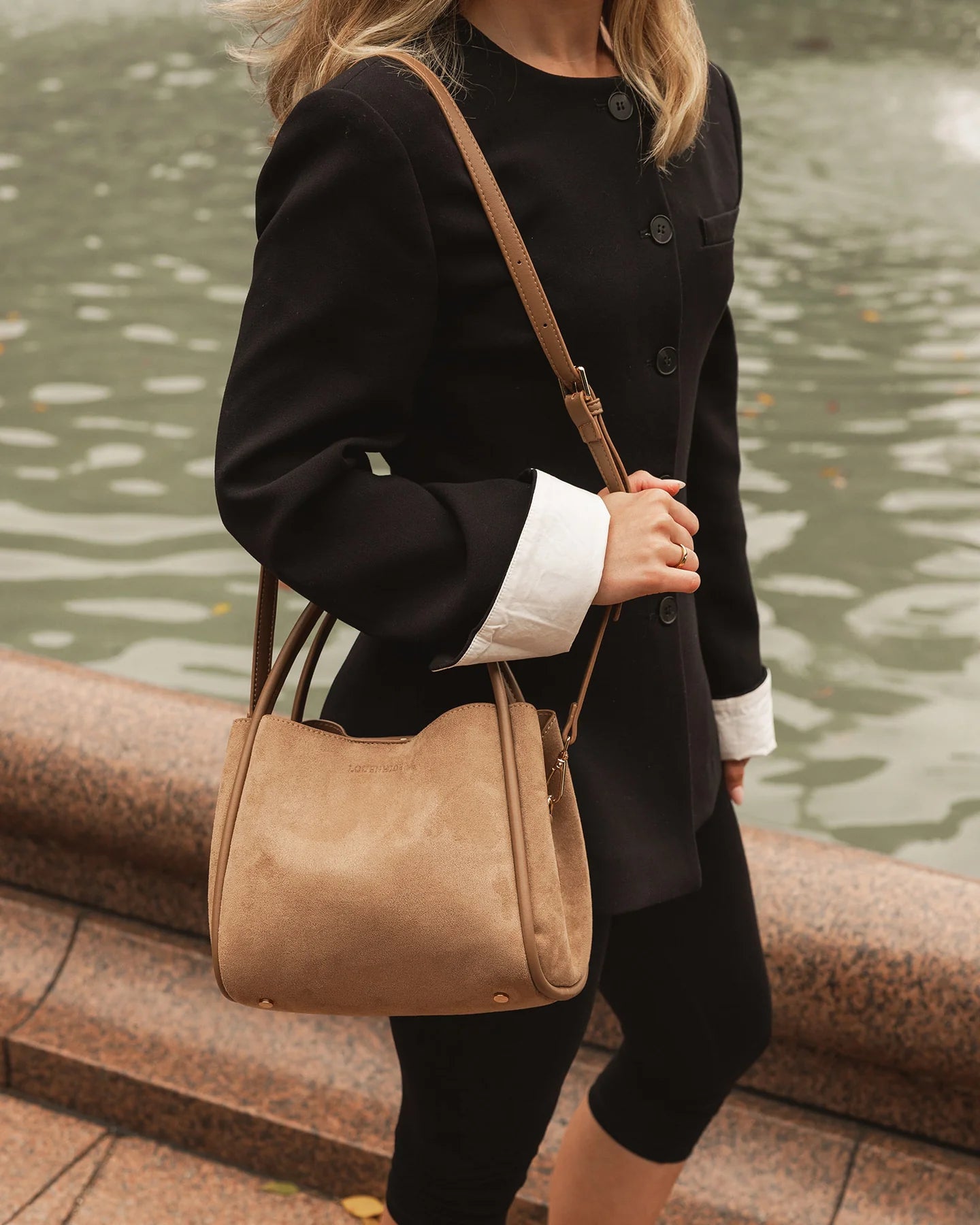 Steffie Suedette Mini Tote Bag - Honey - Global Free Style