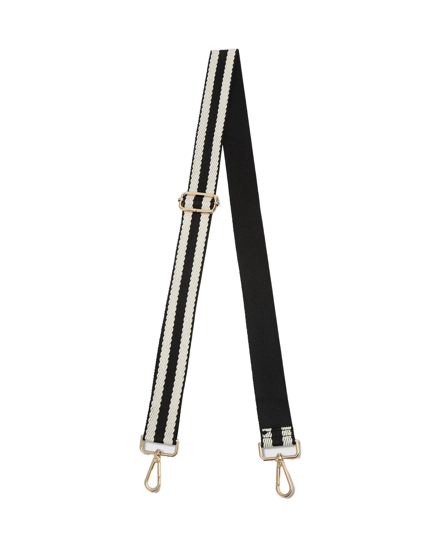 Stripe Webbing Bag Strap Black / Black Bags and Purses Louenhide