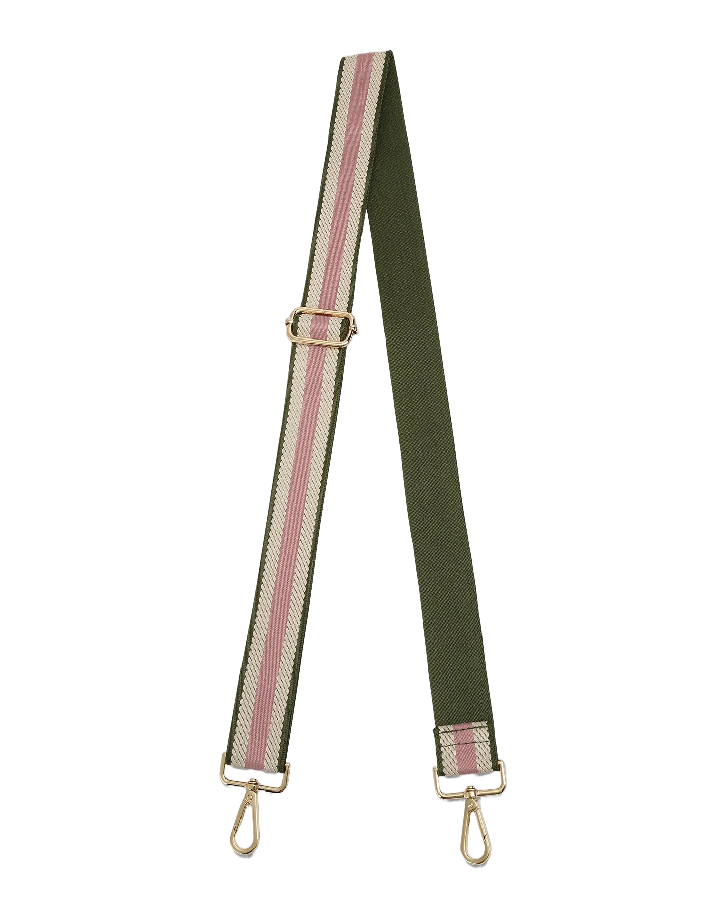 Stripe Webbing Bag Strap Pink / Khaki Bags and Purses Louenhide