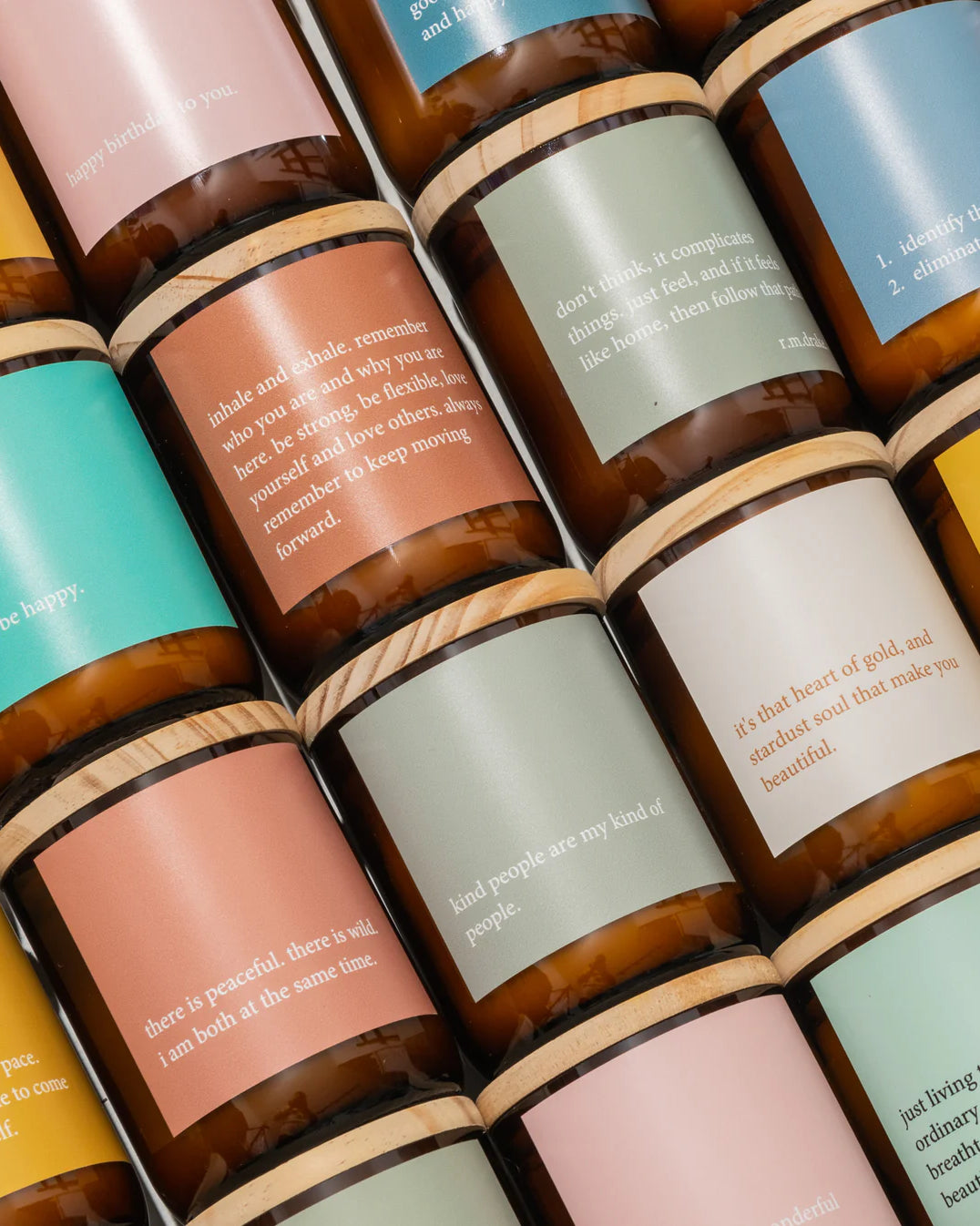 Heartfelt Quote Candle - don't think, just feel Gifts and Accessories Commonfolk