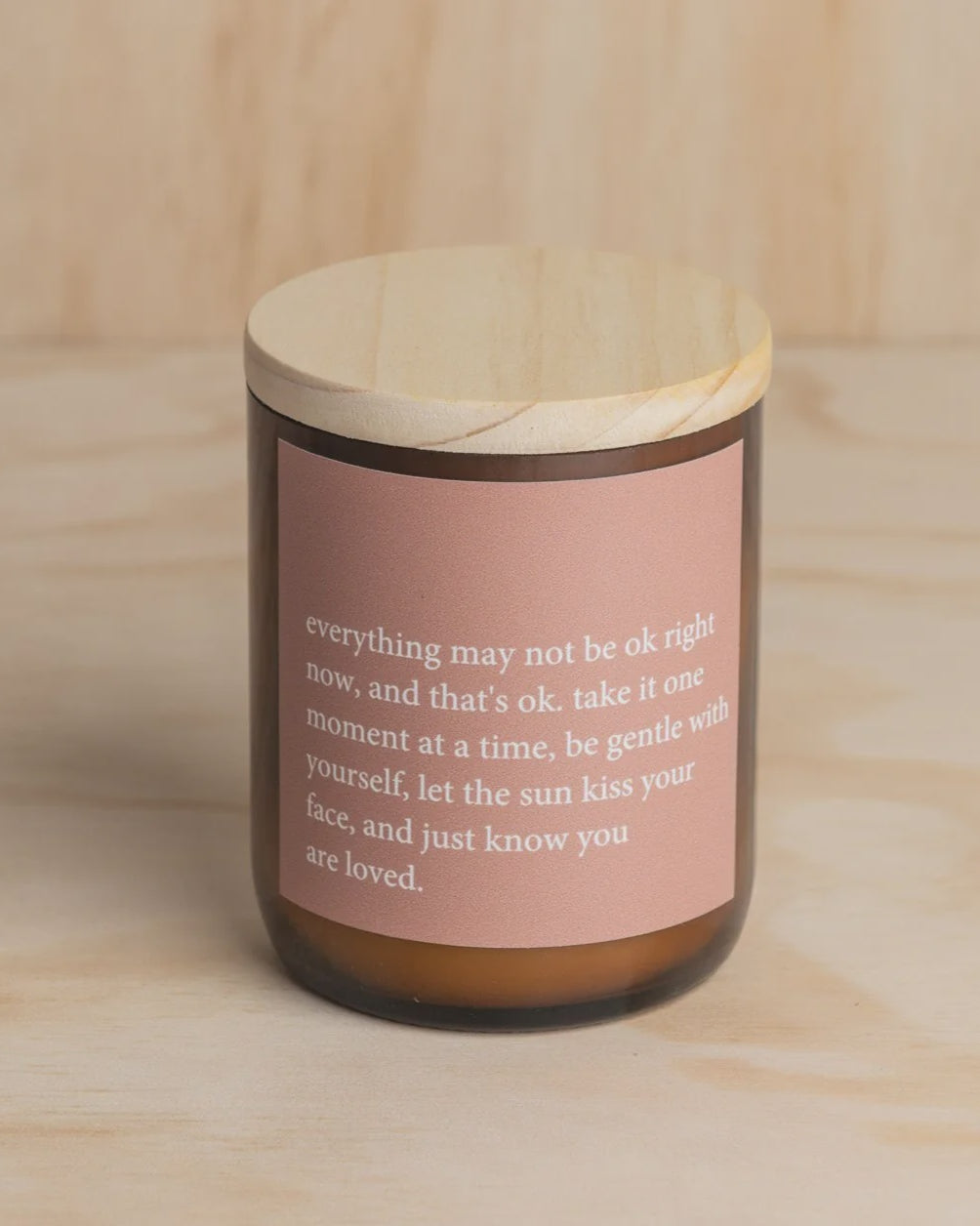 Heartfelt Quote Candle - everything may not be ok Gifts and Accessories Commonfolk