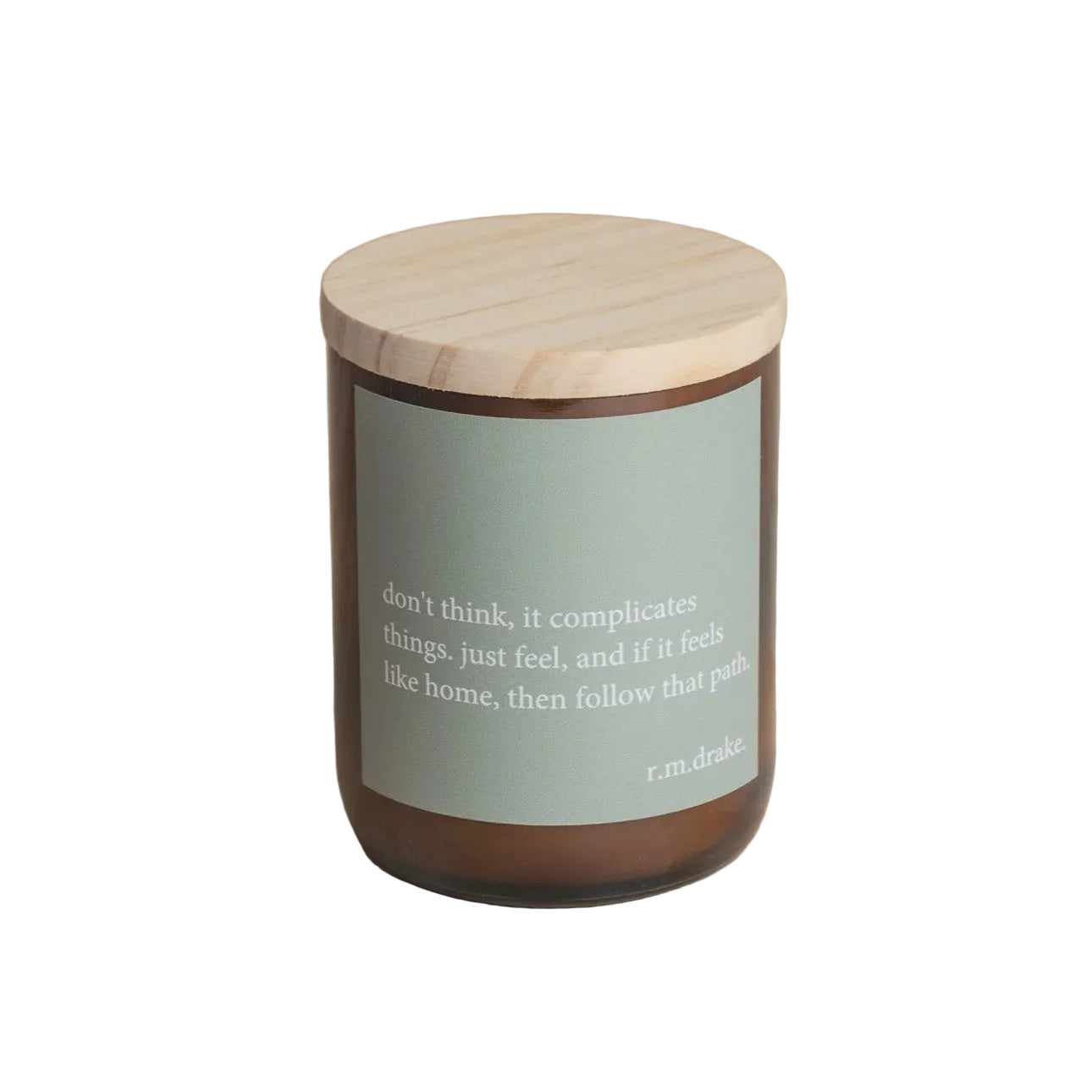 Heartfelt Quote Candle - don't think, just feel Gifts and Accessories Commonfolk