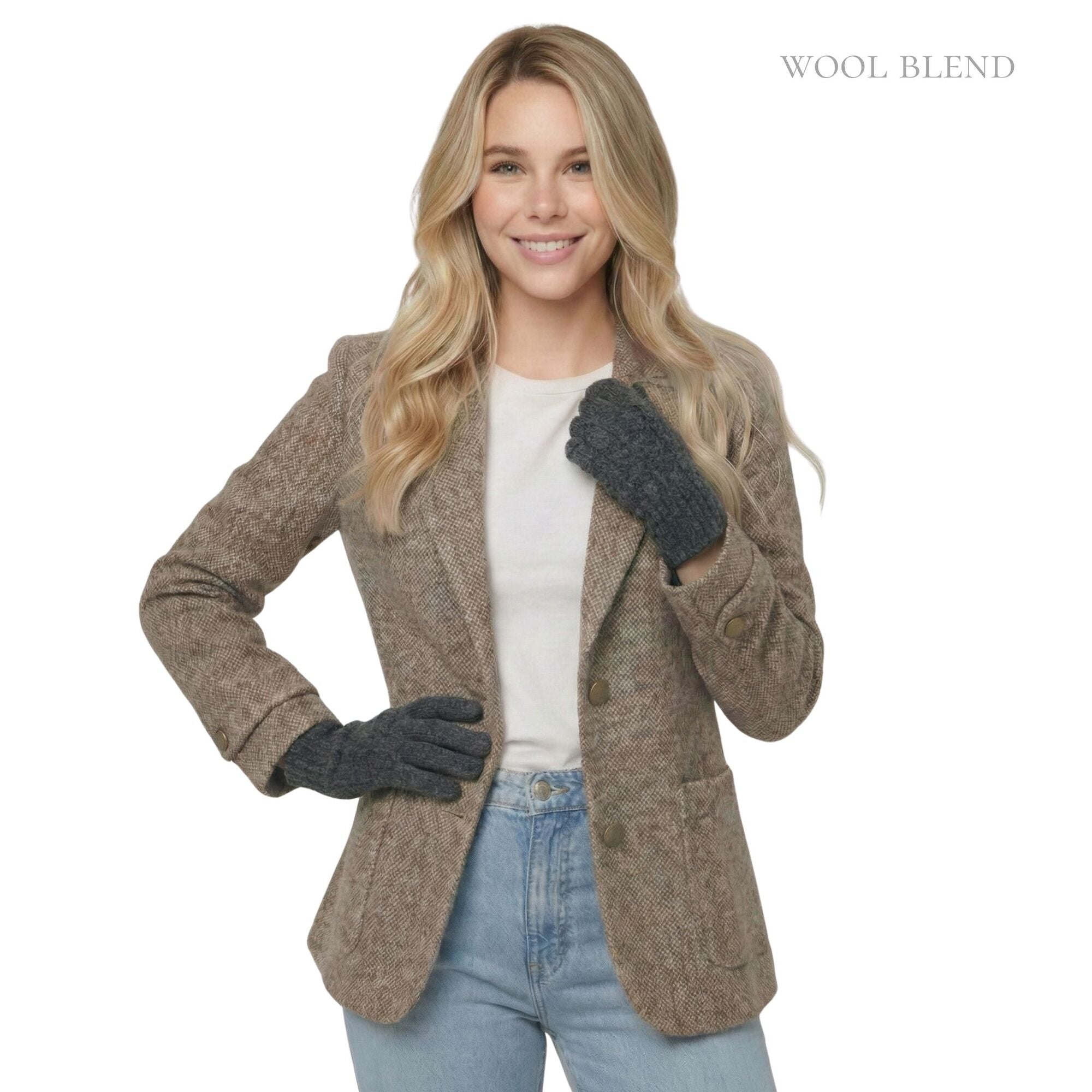Heritage Knit Gloves Grey Gloves Taylor Hill