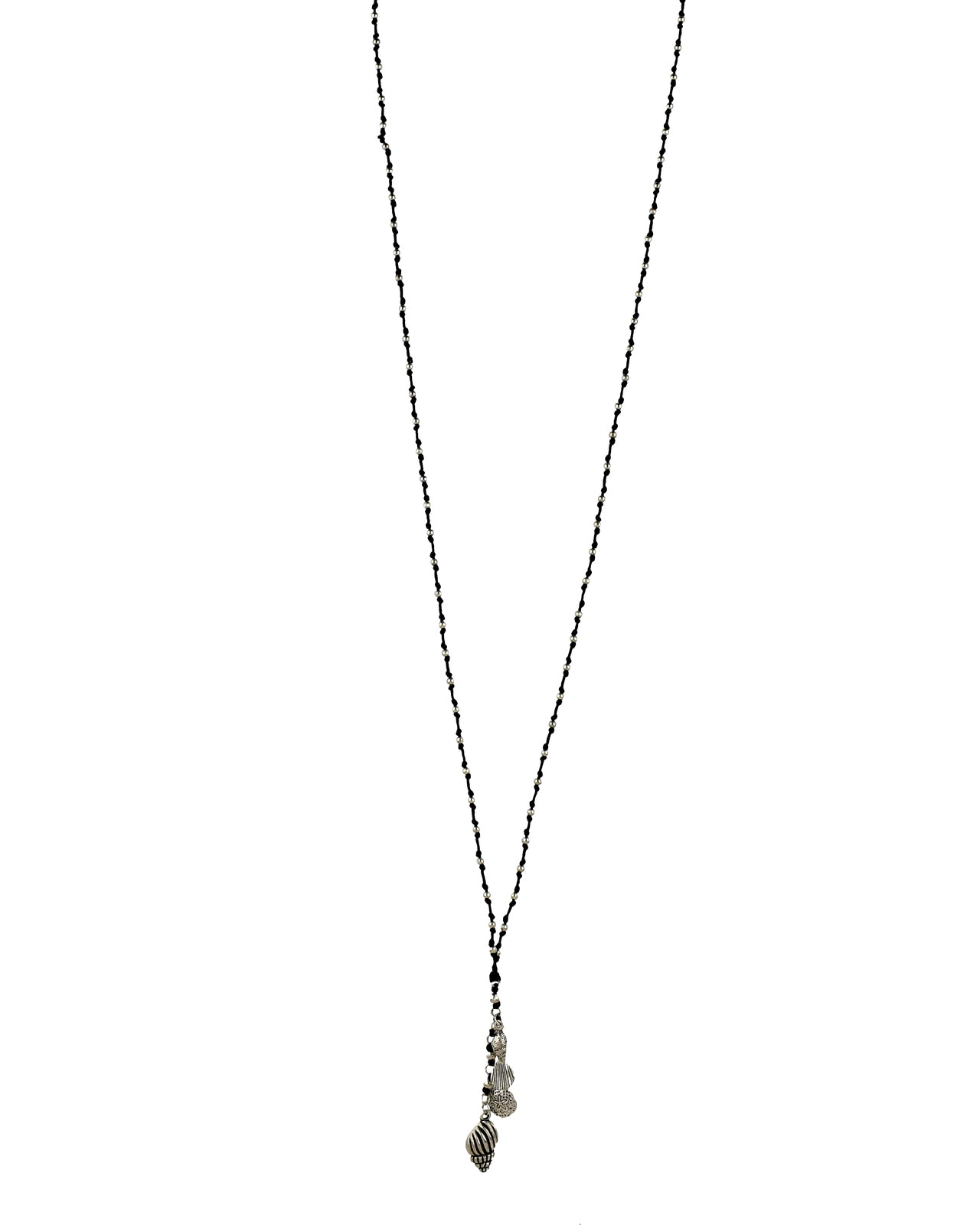 Waxed Cord Necklace Seashell Aqua Necklaces Taylor Hill