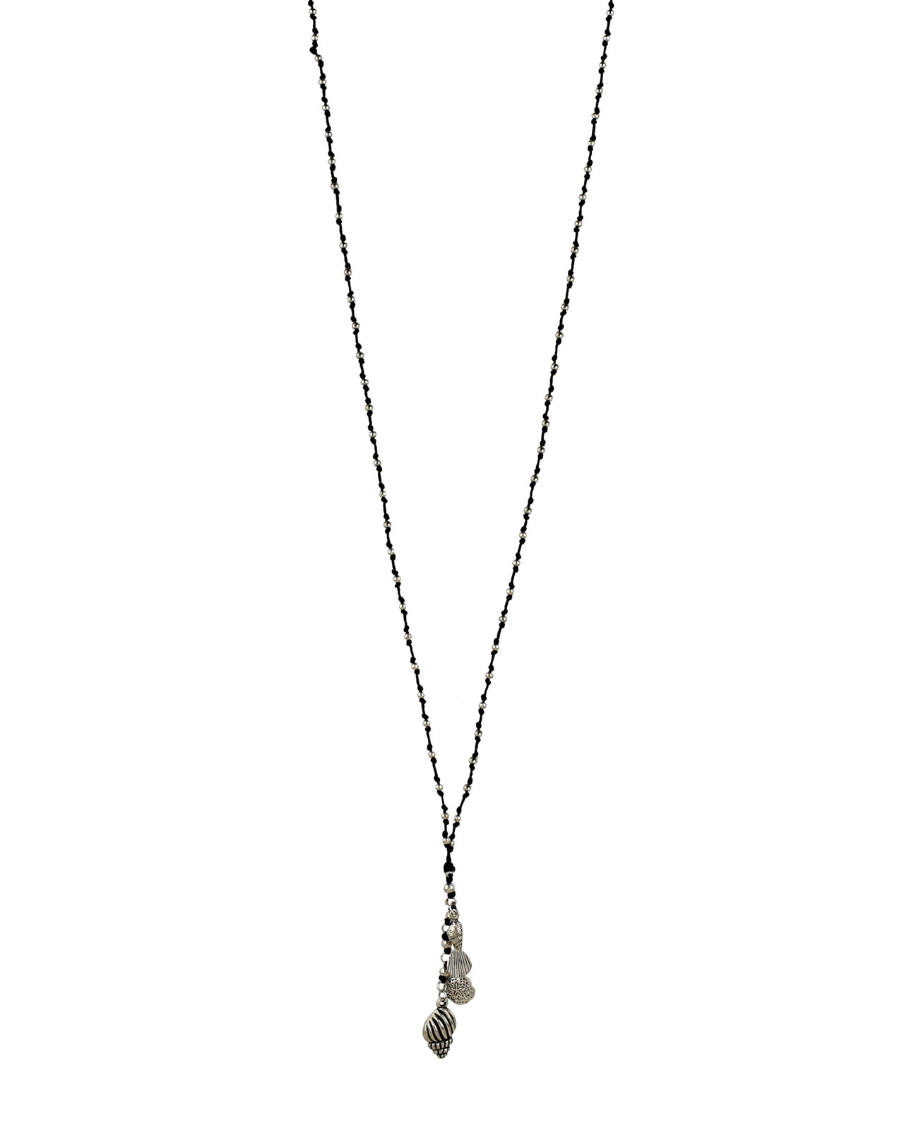 Waxed Cord Necklace Seashell Black Necklaces Taylor Hill