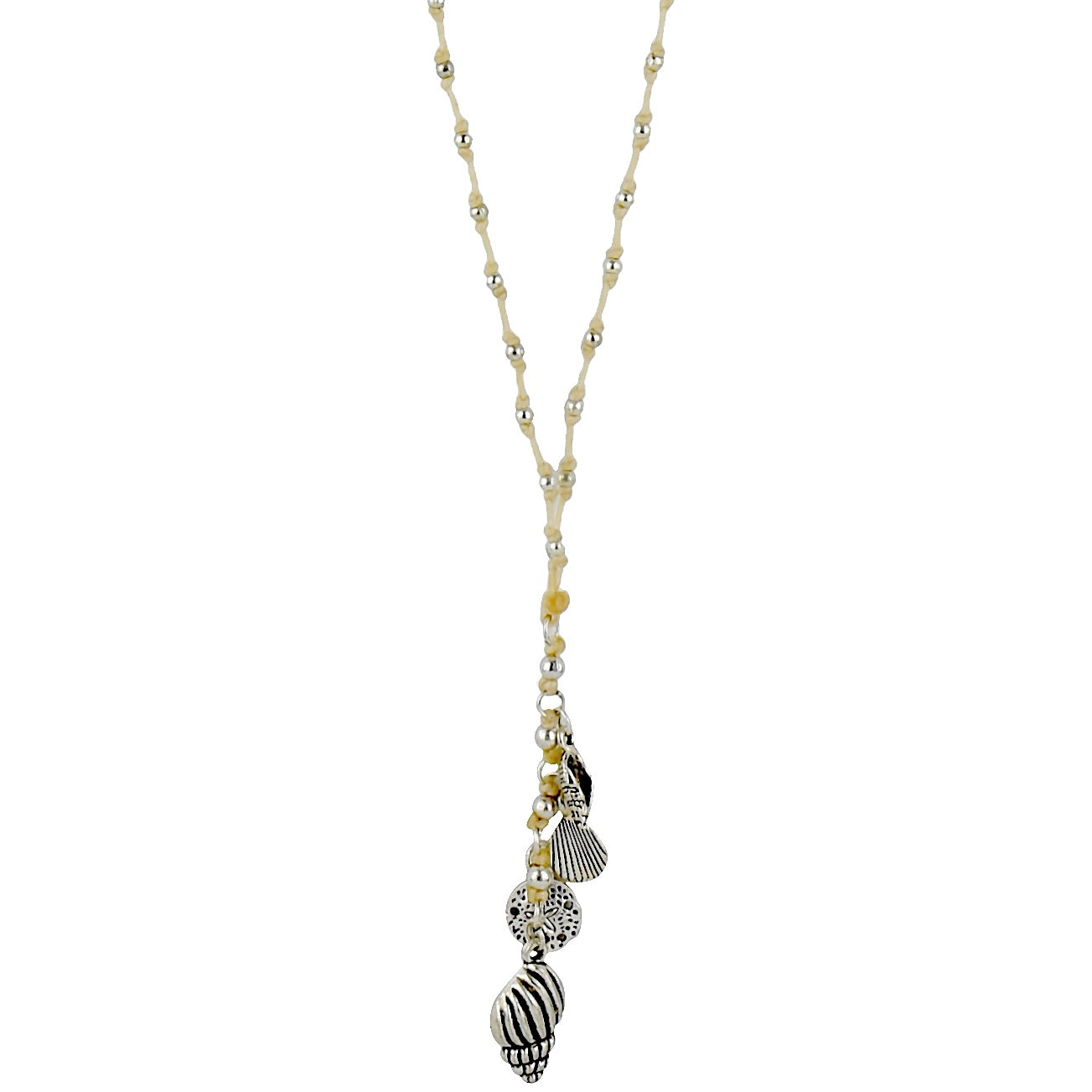 Waxed Cord Necklace Seashell Cream Necklaces Taylor Hill