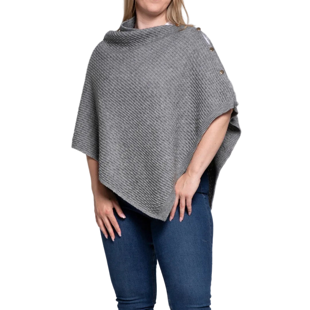 Angie Poncho Grey Tops Taylor Hill