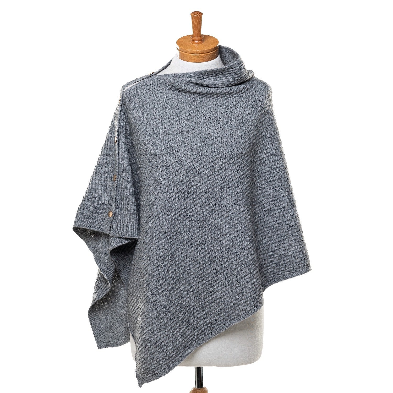 Angie Poncho Grey Tops Taylor Hill