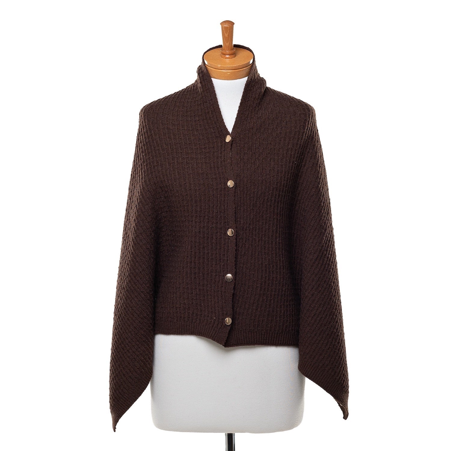 Angie Poncho Brown Tops Taylor Hill