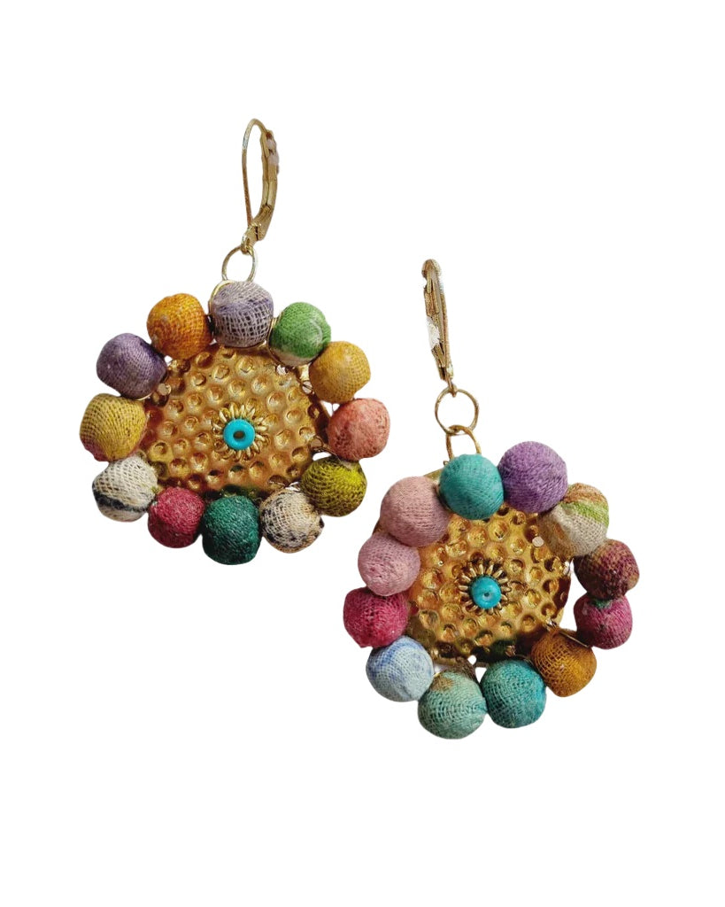 Aditi Handbeaded Sari Earring Earrings Zoda