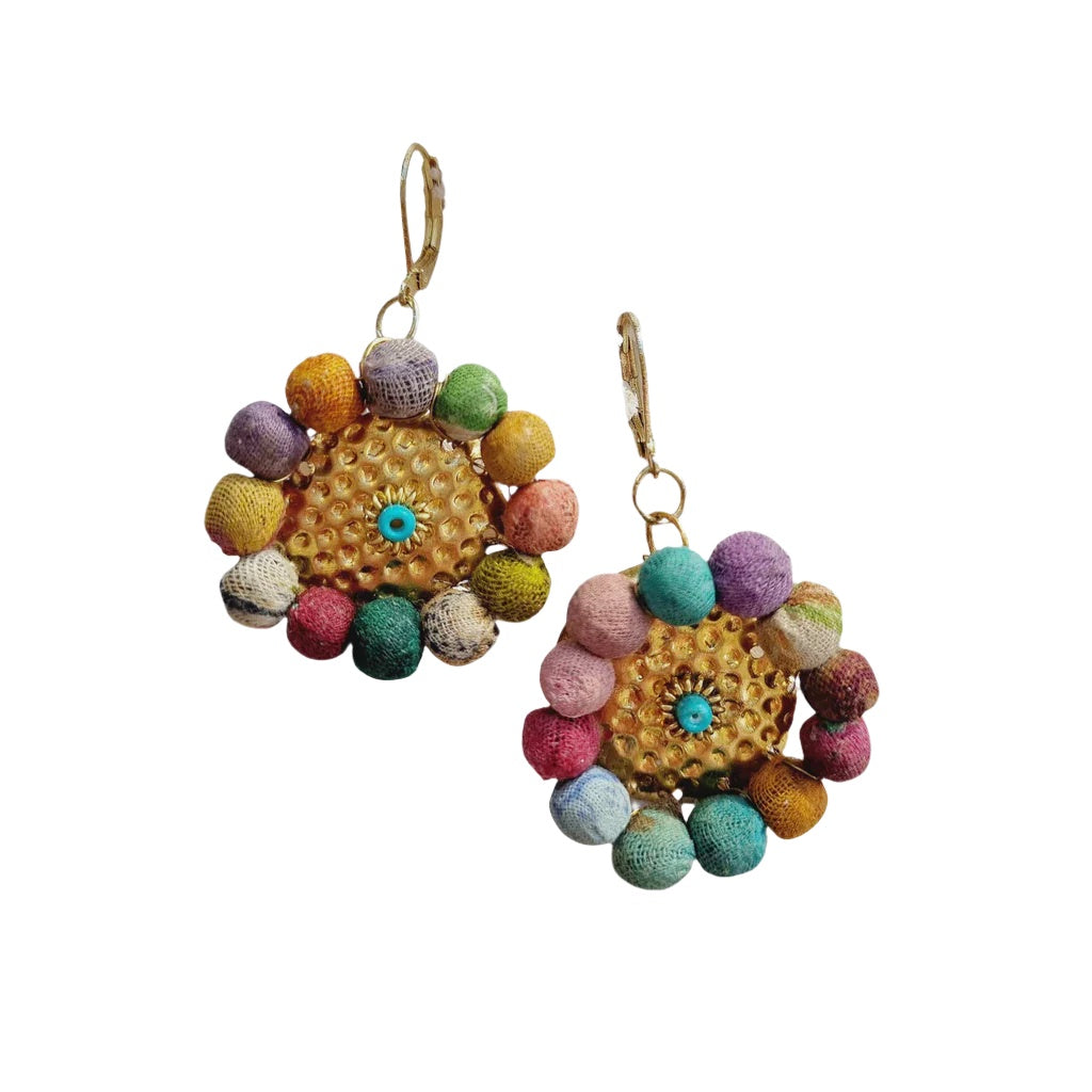 Aditi Handbeaded Sari Earring Earrings Zoda