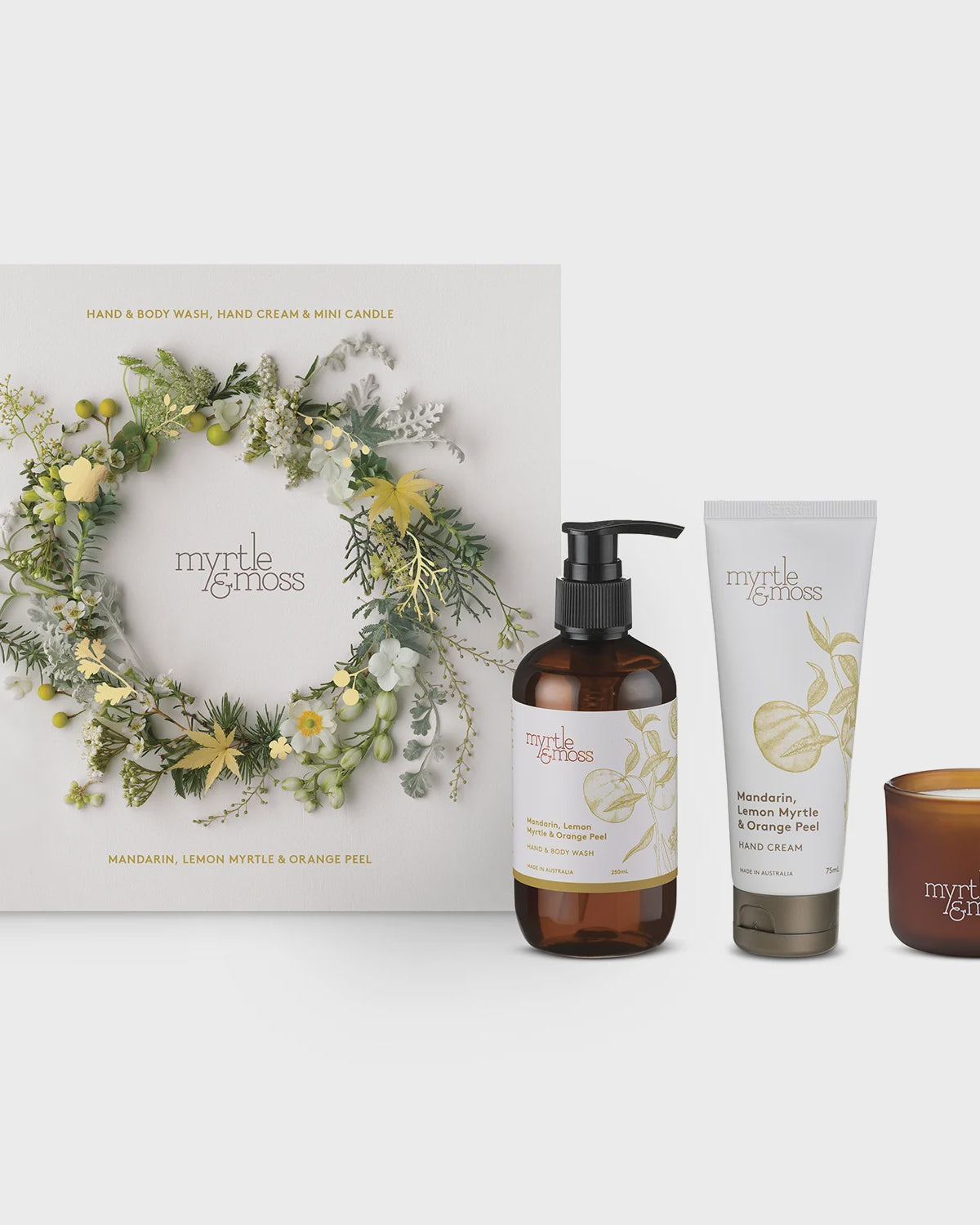 Christmas Trio Mandarin Lemon Myrtle & Orange Peel Gifts and Accessories Myrtle & Moss