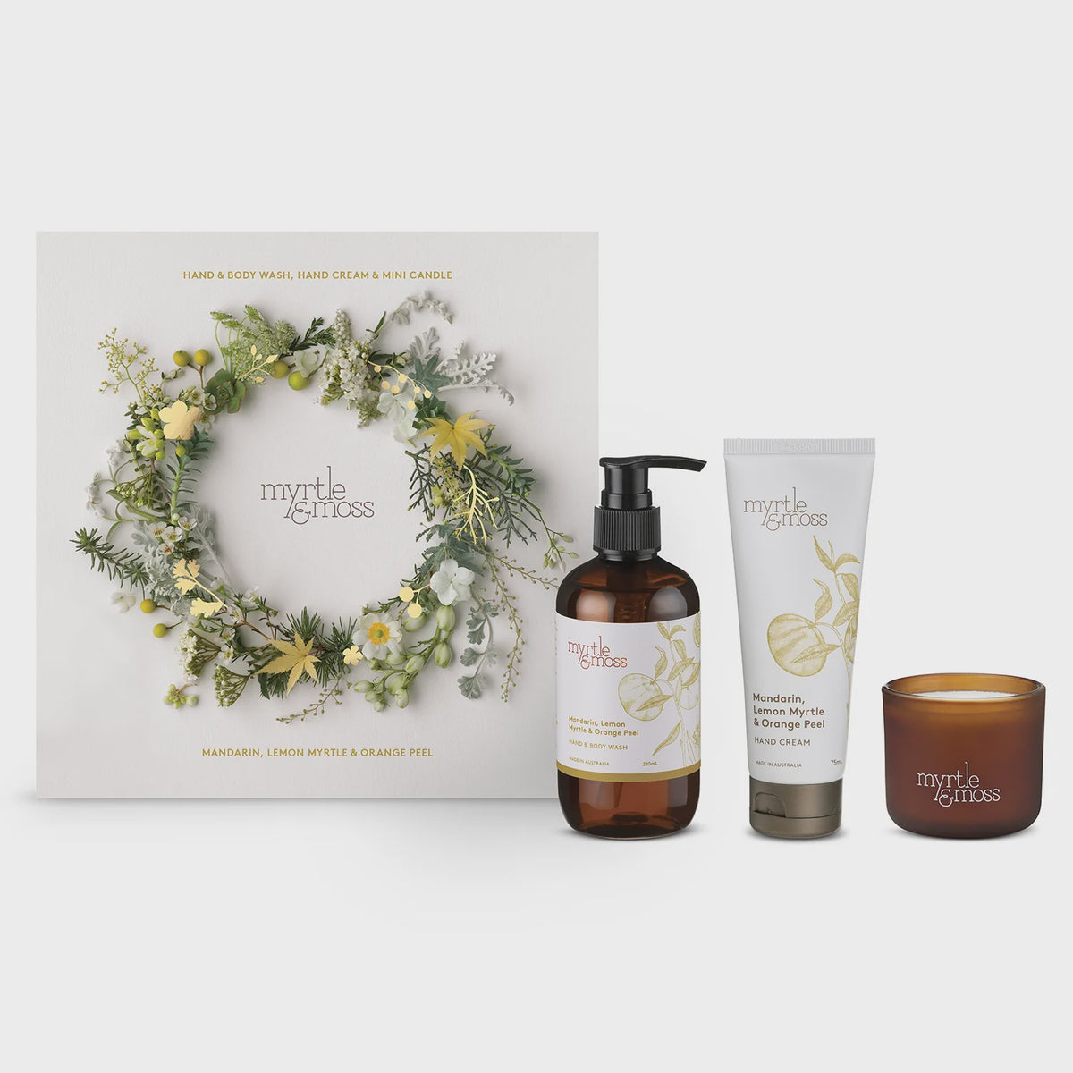 Christmas Trio Mandarin Lemon Myrtle & Orange Peel Gifts and Accessories Myrtle & Moss