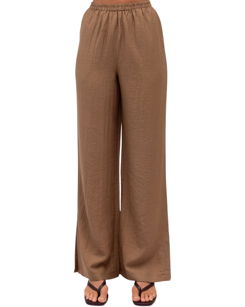 Taupe Pant with Split Hem Bottoms White Closet XS(6)