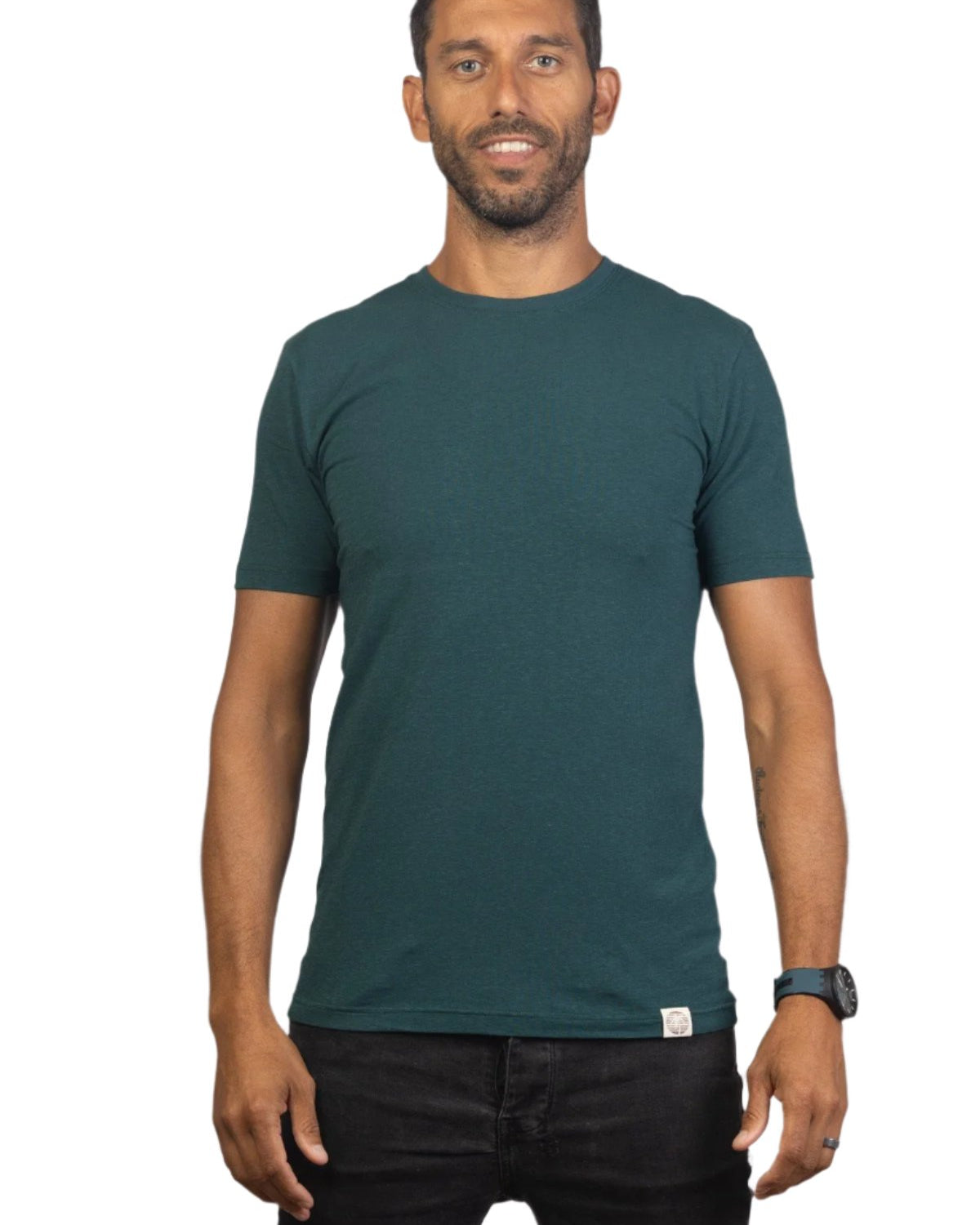 Teal Hemp Mens T Shirt Mens Tops Skumi XS