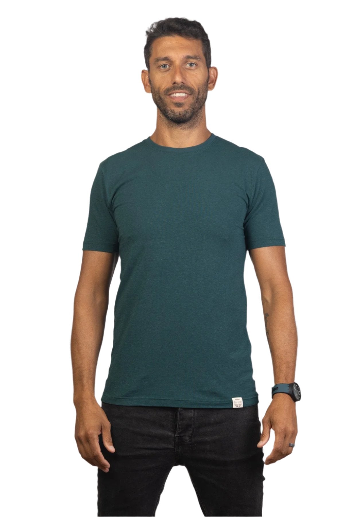 Teal Hemp Mens T Shirt Mens Tops Skumi XS