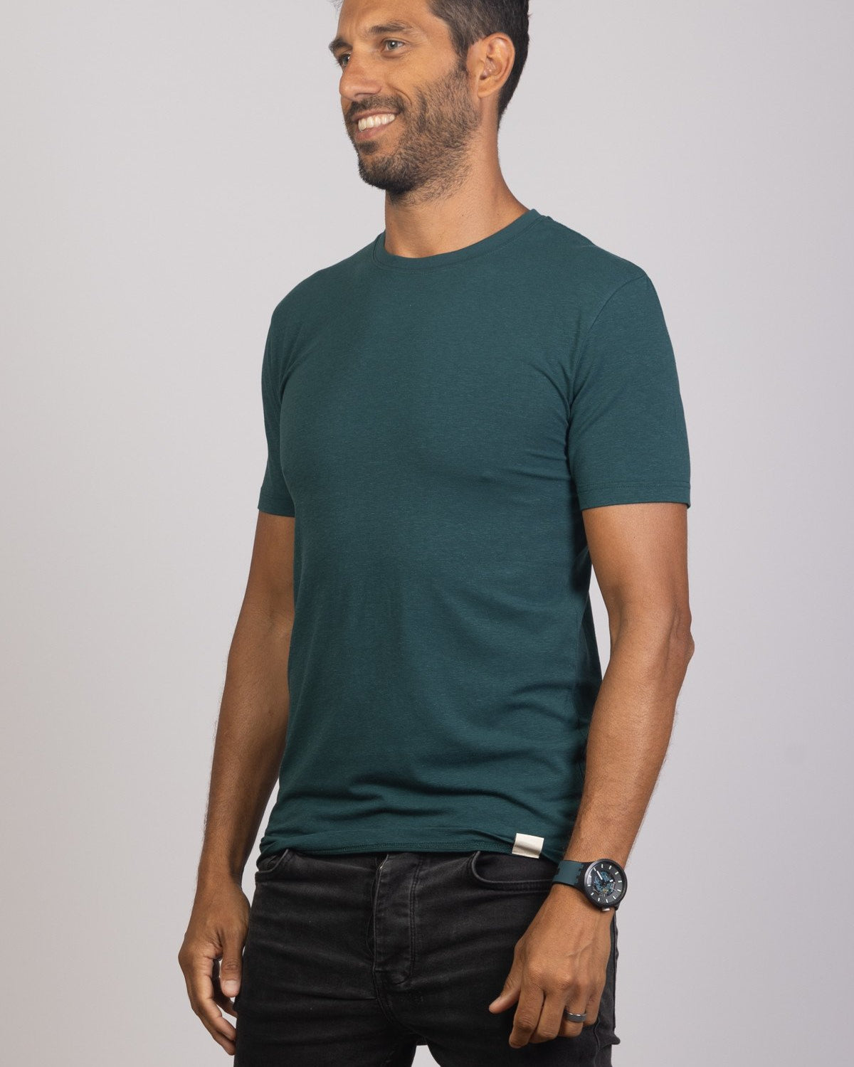 Teal Hemp Mens T Shirt Mens Tops Skumi