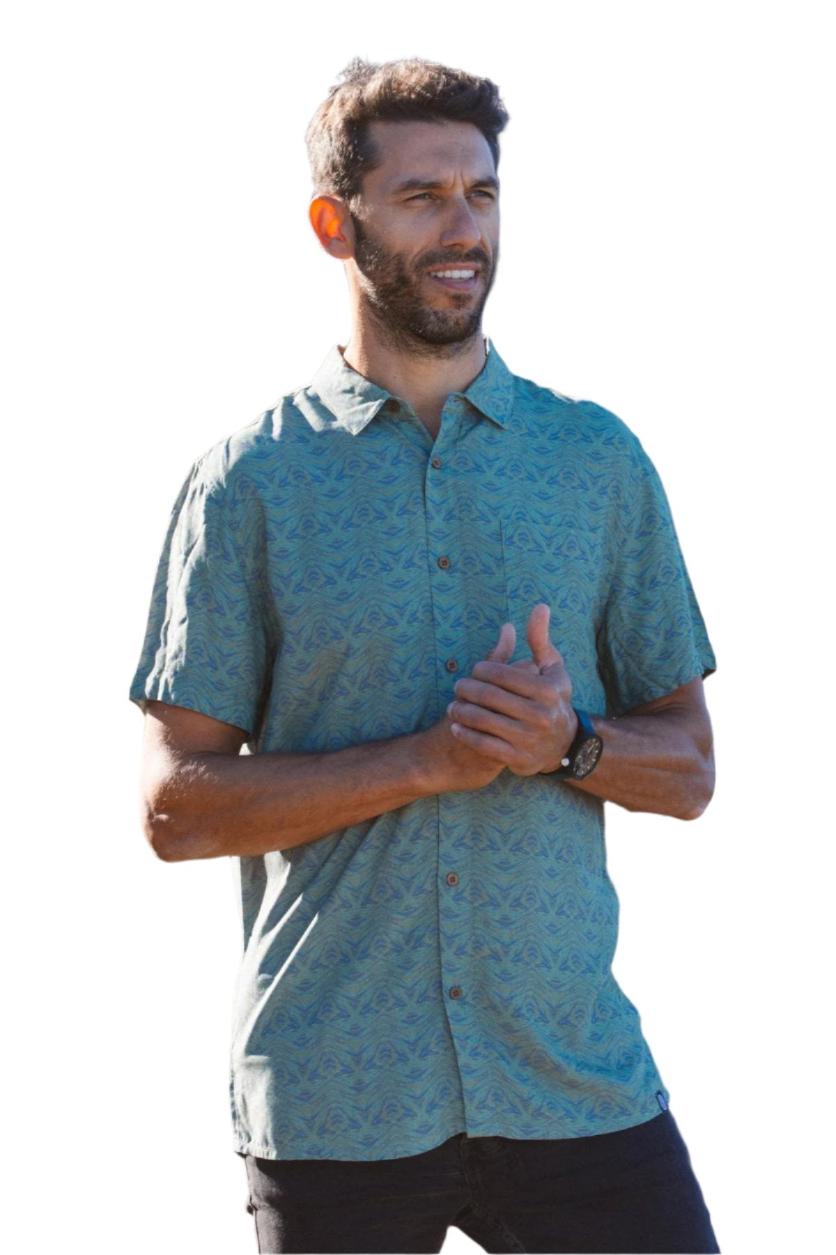 Temple Of Bloom Mens Short Sleeve Shirt Mens Tops Skumi XS