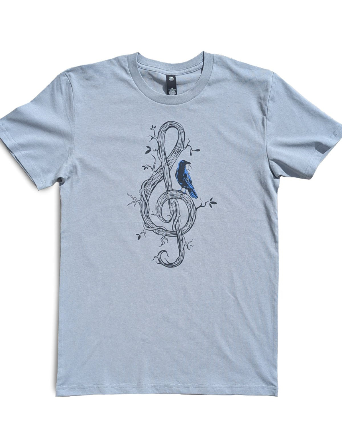 Treble Clef Mens T Shirt Smoke Mens Tops Skumi XS
