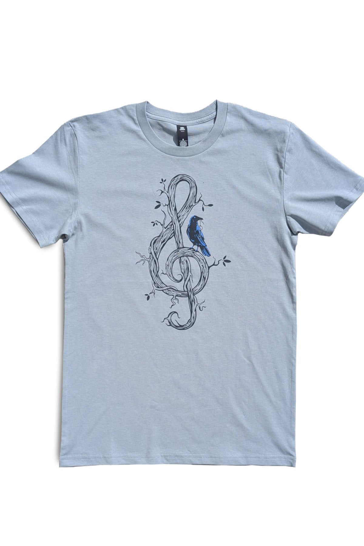 Treble Clef Mens T Shirt Smoke Mens Tops Skumi XS