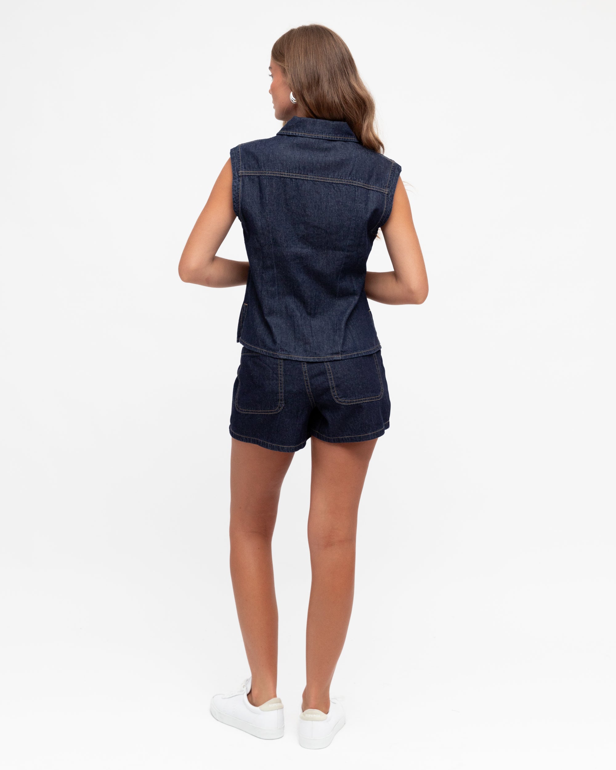 Indigo Denim Vest Jackets Ebby and I