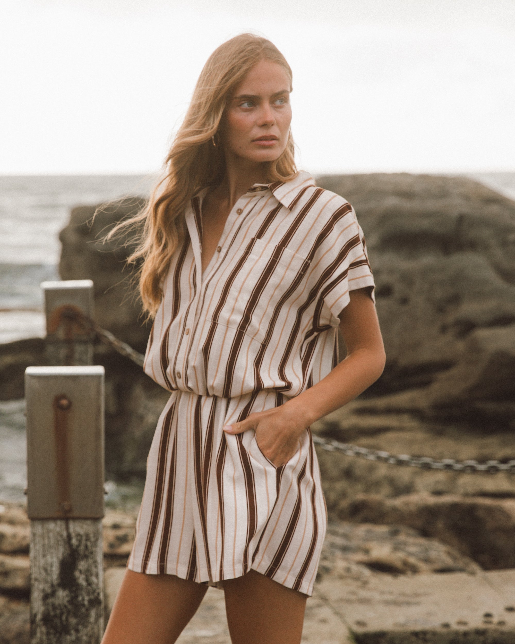 Ebby and I Line Motion Playsuit Jumpsuits Ebby and I