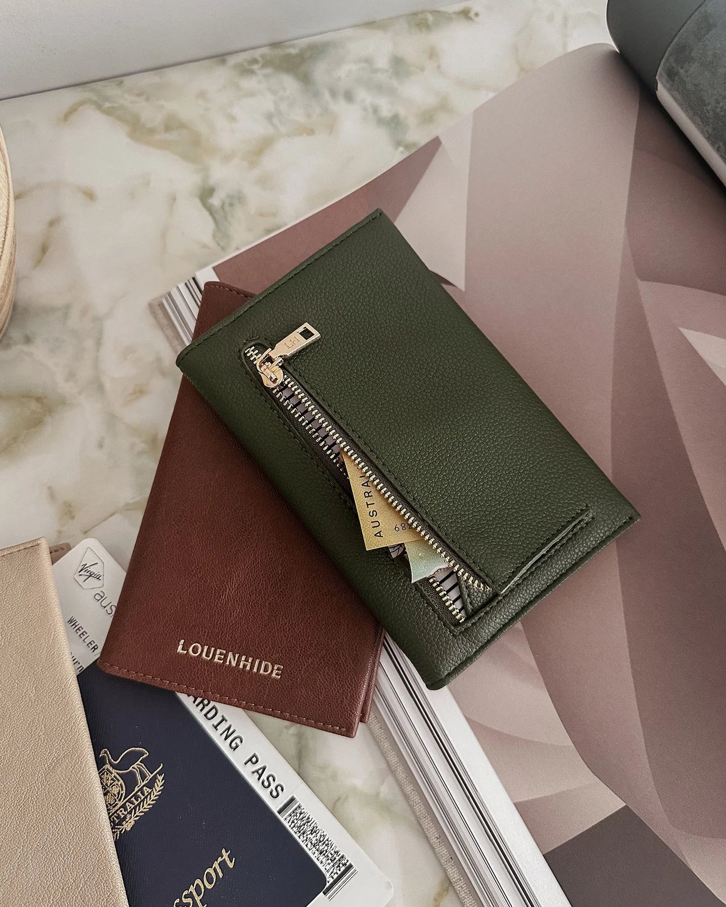 Venice Passport Holder - Saddle Cognac - Global Free Style