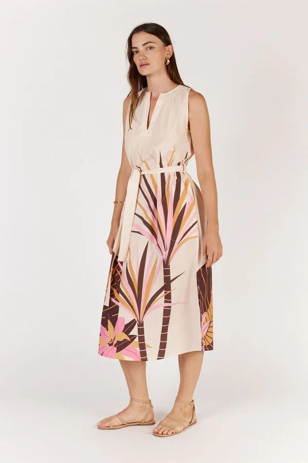 Cavalier Capped Sleeve Dress Cream Dresses Itami