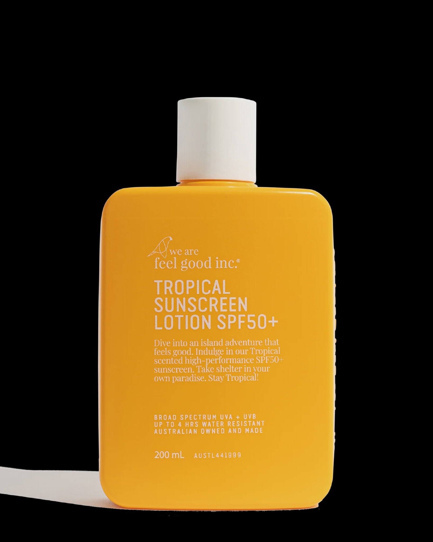 Tropical Sunscreen Lotion SPF50+ 200ml Body we are feel good inc
