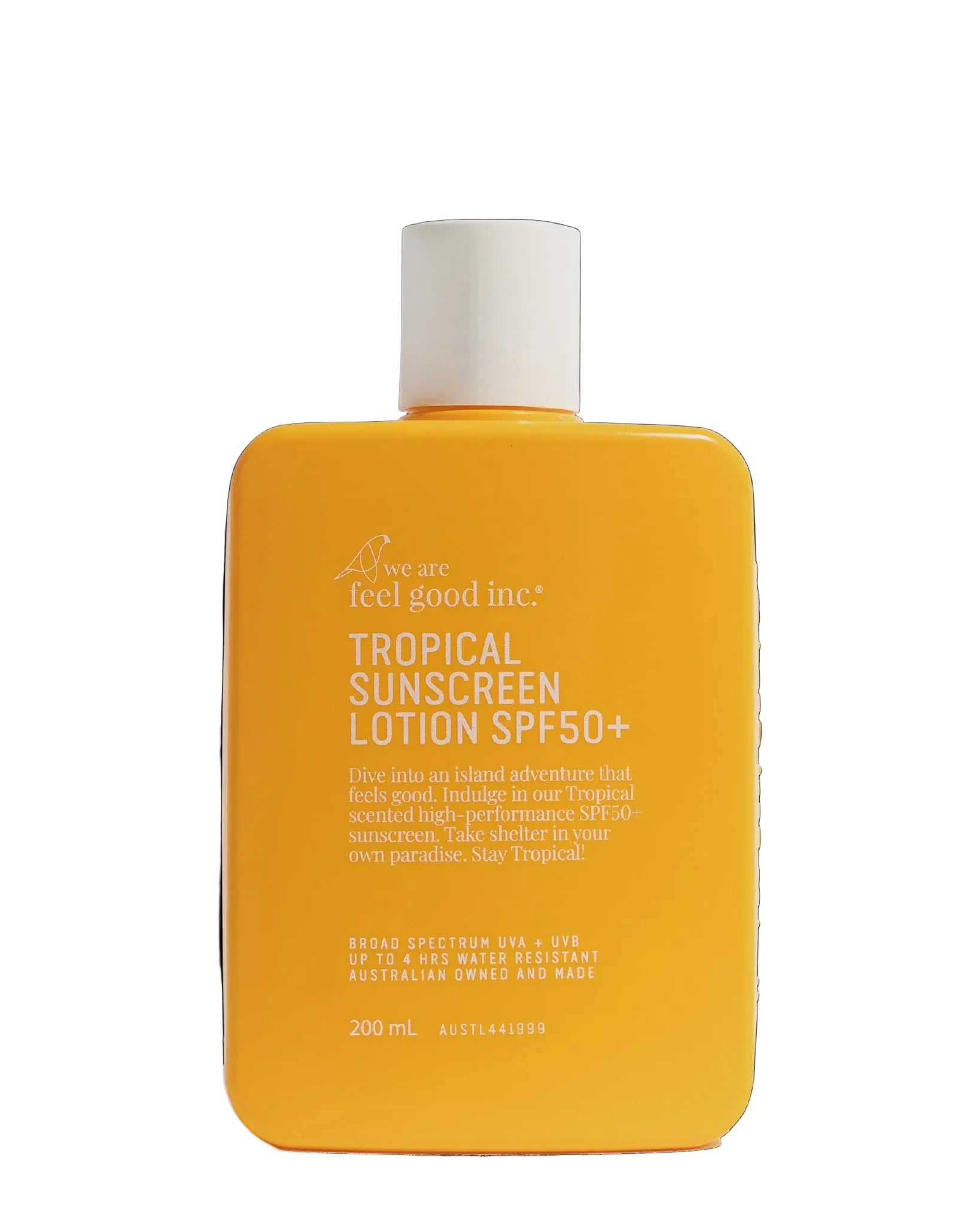 Tropical Sunscreen Lotion SPF50+ 200ml Body we are feel good inc
