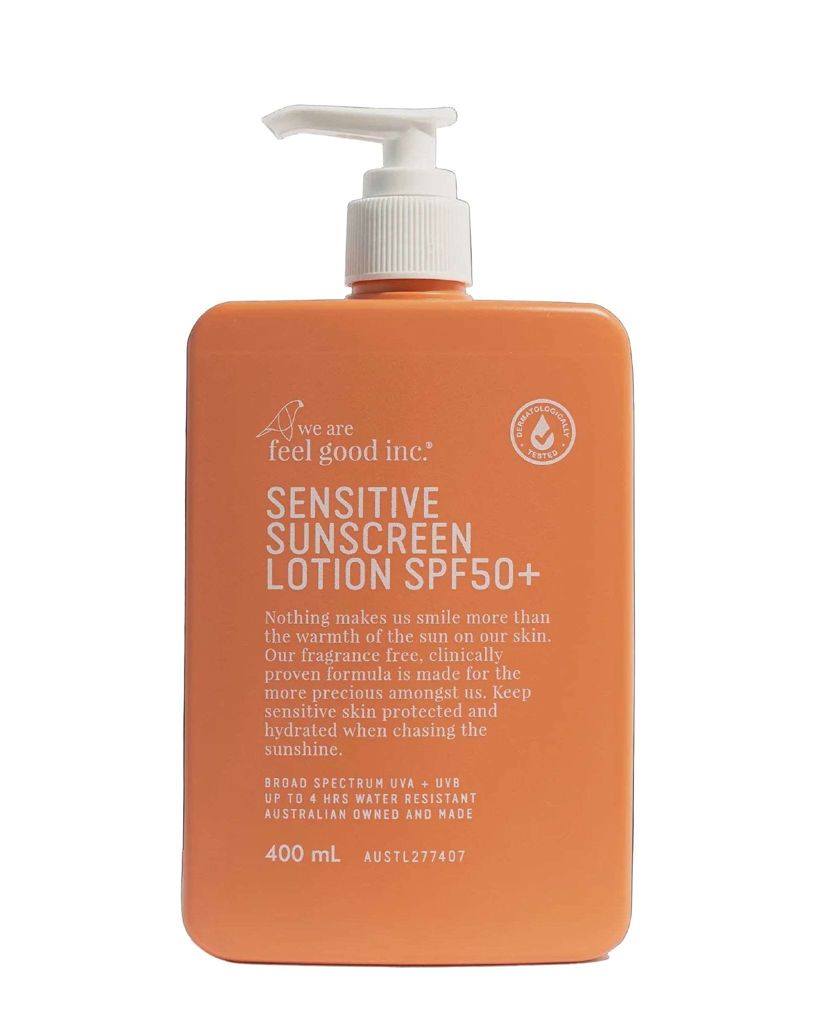 We Are Feel Good Inc Sensitive Sunscreen SPF 50+ - 400ml Body we are feel good inc
