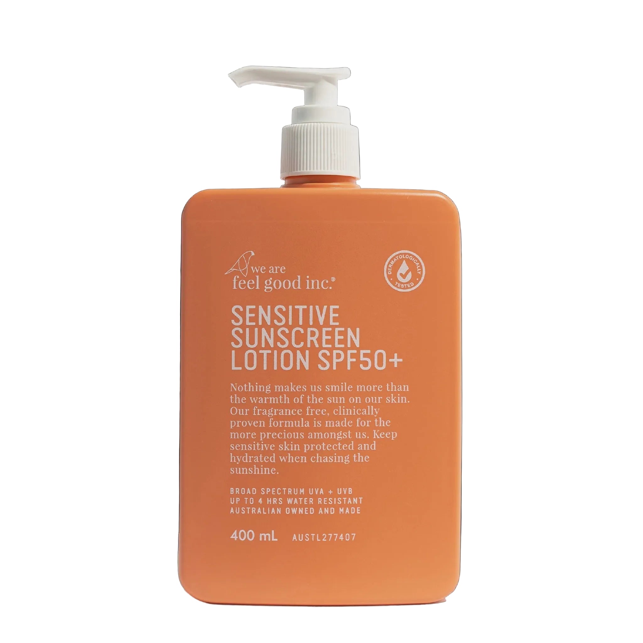 We Are Feel Good Inc Sensitive Sunscreen SPF 50+ - 400ml Body we are feel good inc