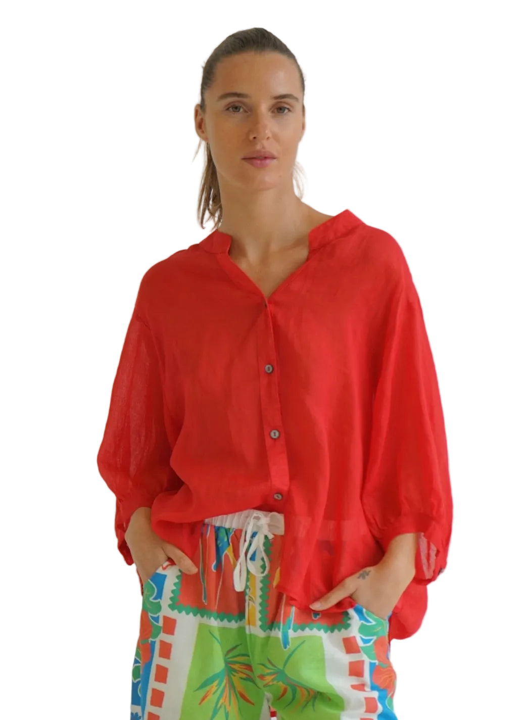 Aurora top red Tops Worthier S/M(8-12)
