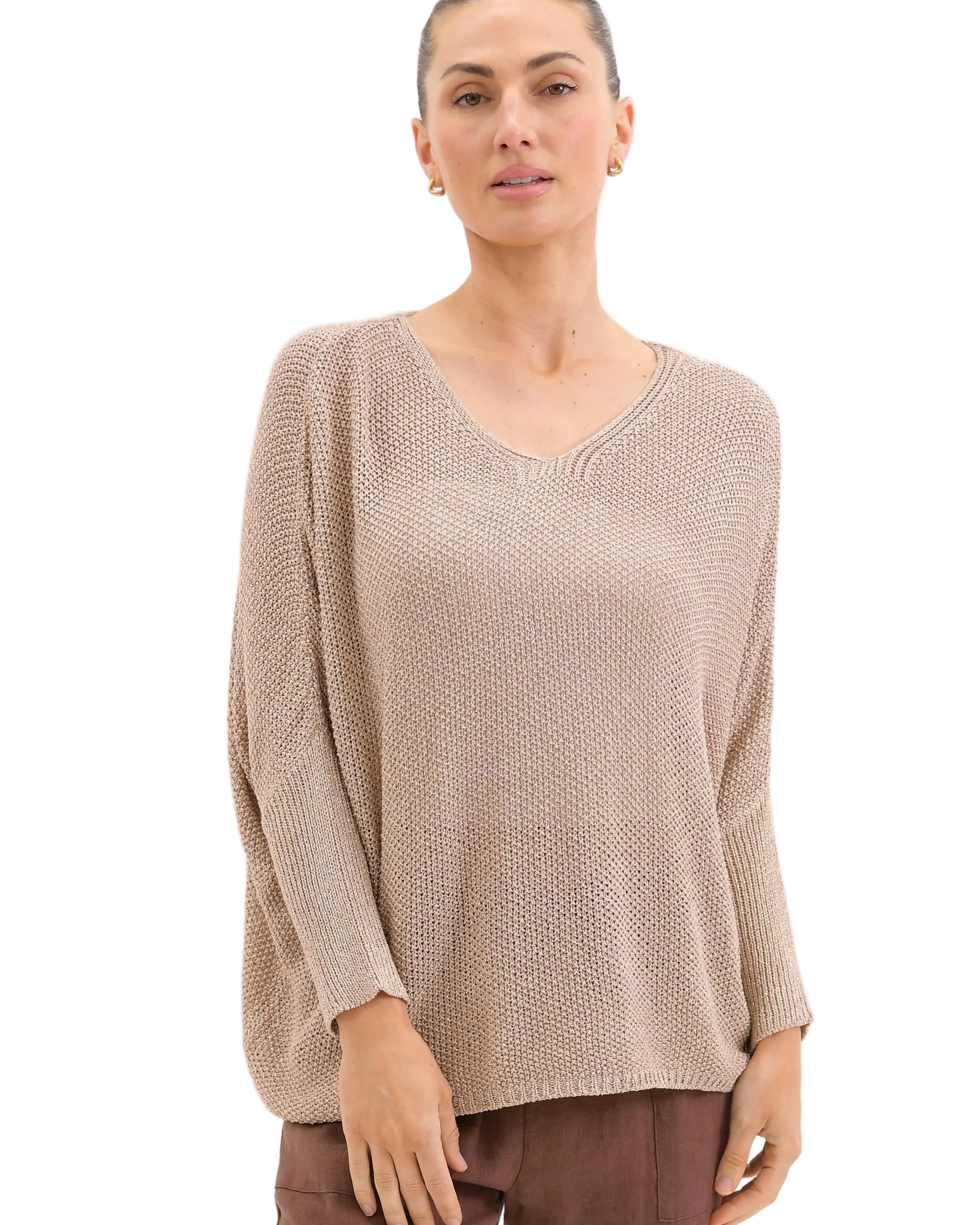 Cari Cotton Knit Cardi Rose Gold - Global Free Style