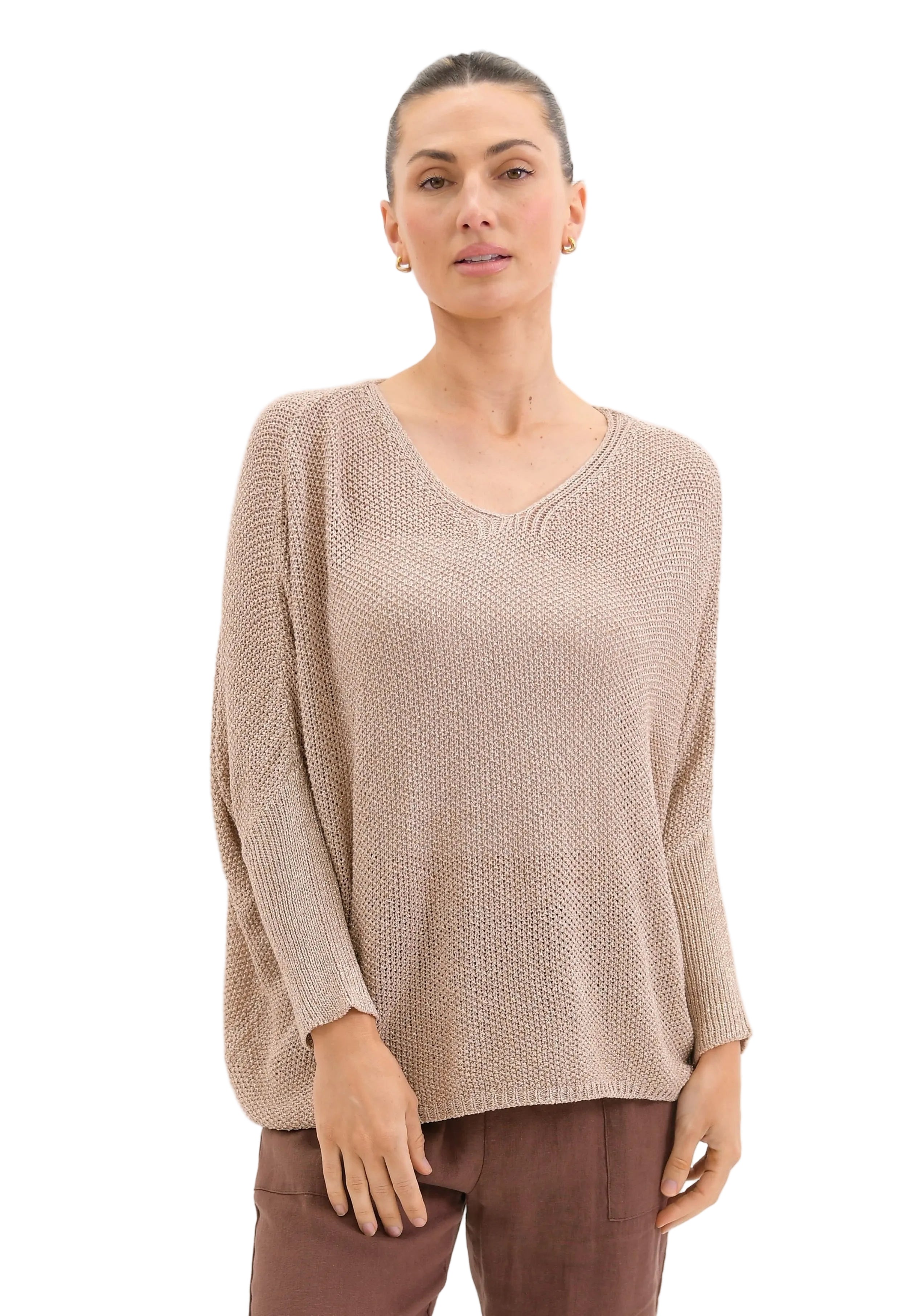 Cari Cotton Knit Cardi Rose Gold - Global Free Style