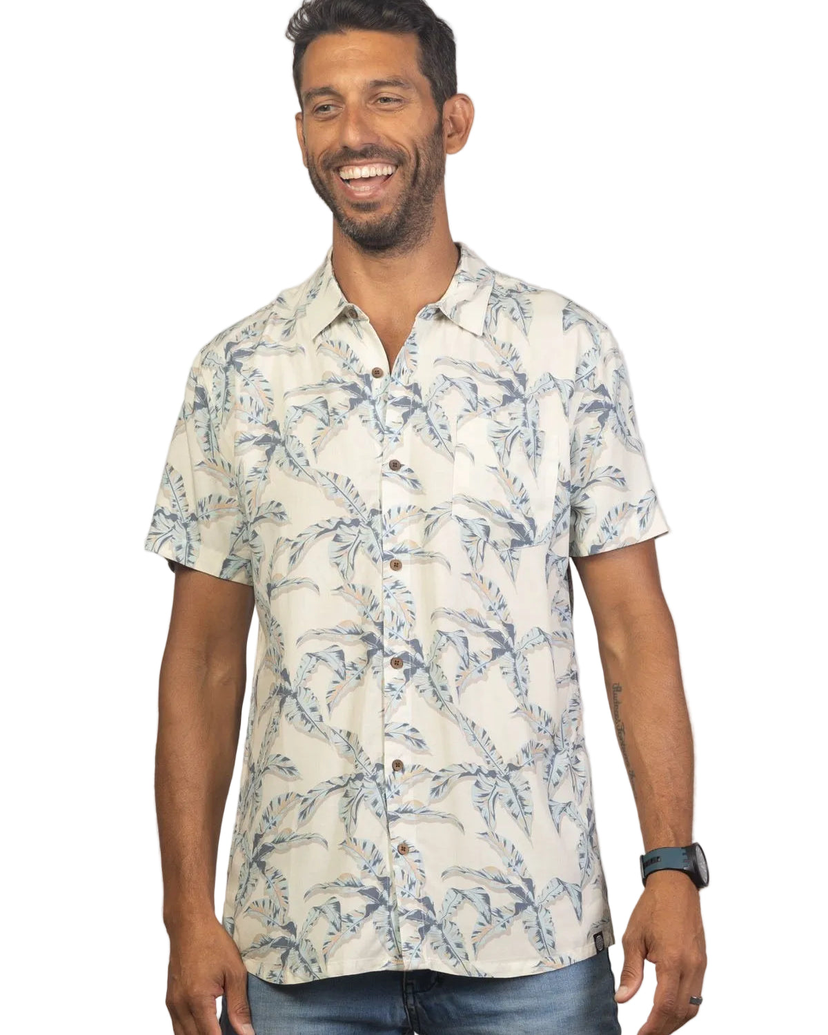 Balmy Palm Mens Shirt Mens Tops Skumi