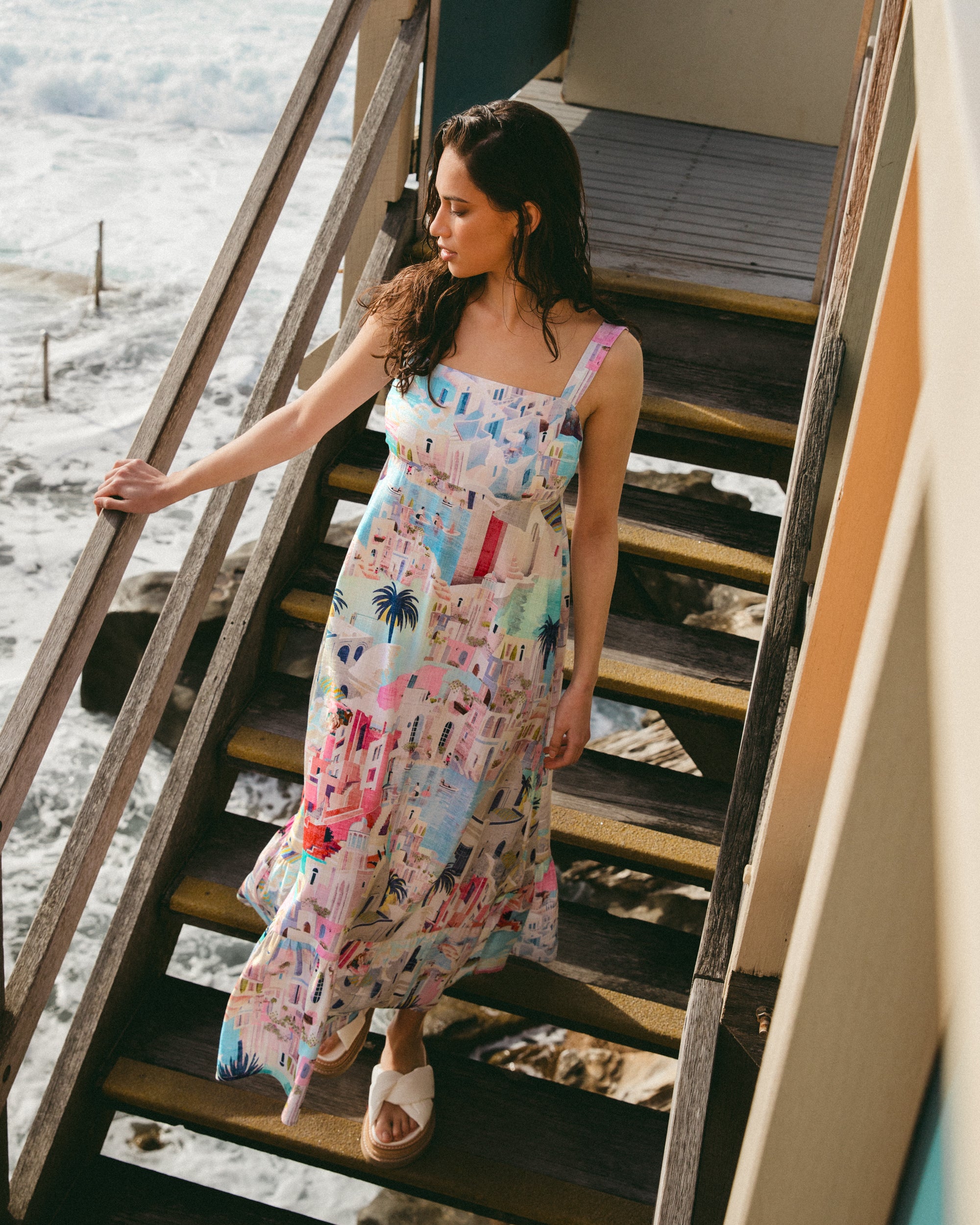 White Closet Maxi Sunny Santorini Dresses White Closet