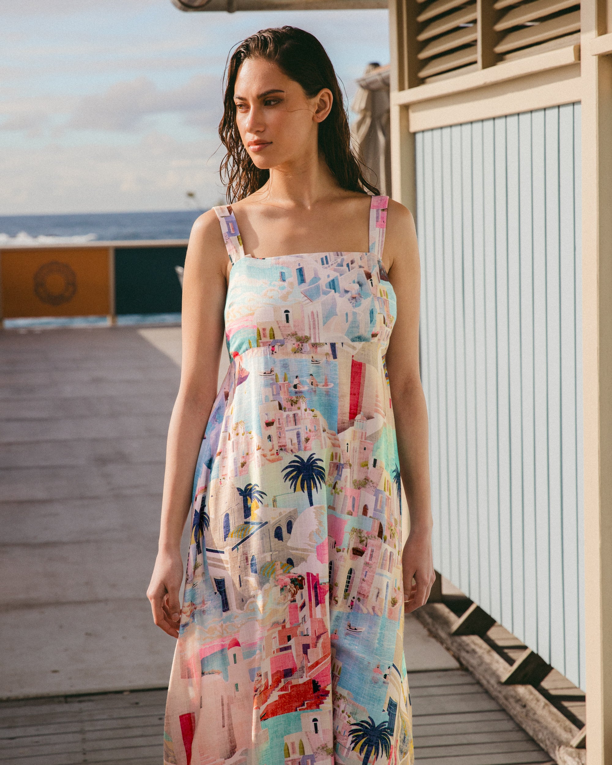 White Closet Maxi Sunny Santorini Dresses White Closet