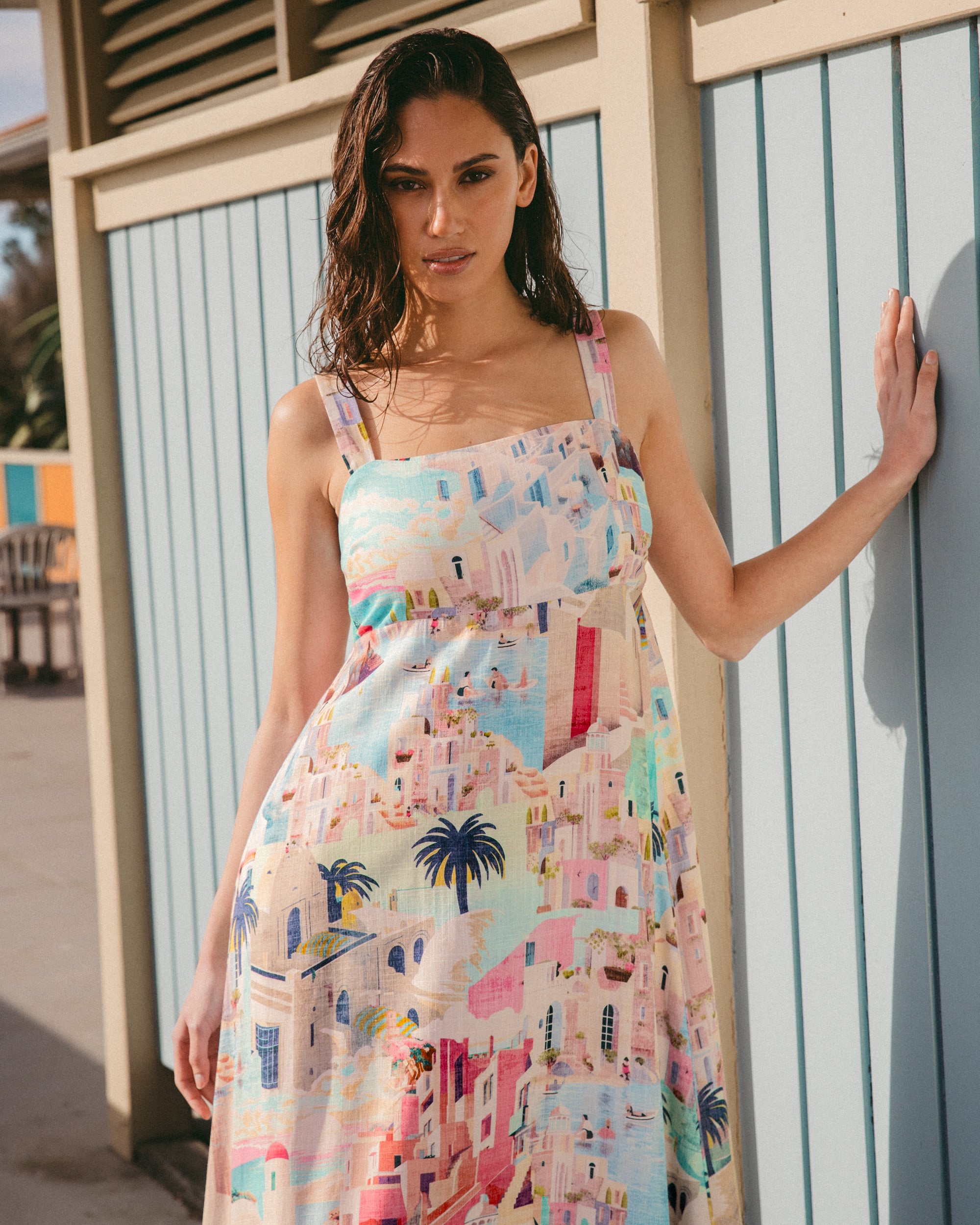 White Closet Maxi Sunny Santorini Dresses White Closet