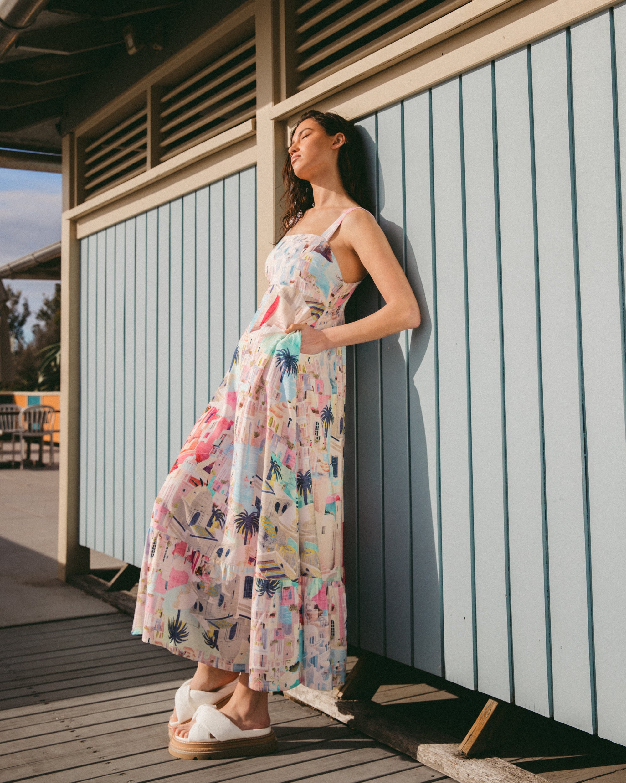 White Closet Maxi Sunny Santorini Dresses White Closet