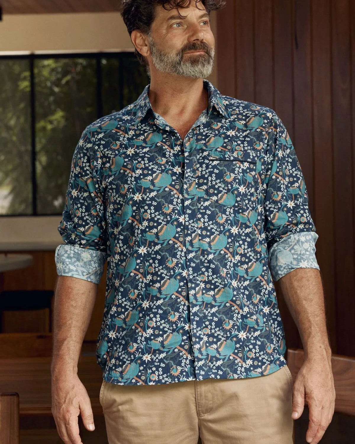 Men's Long Sleeve Waratah Mens Tops MahaShe