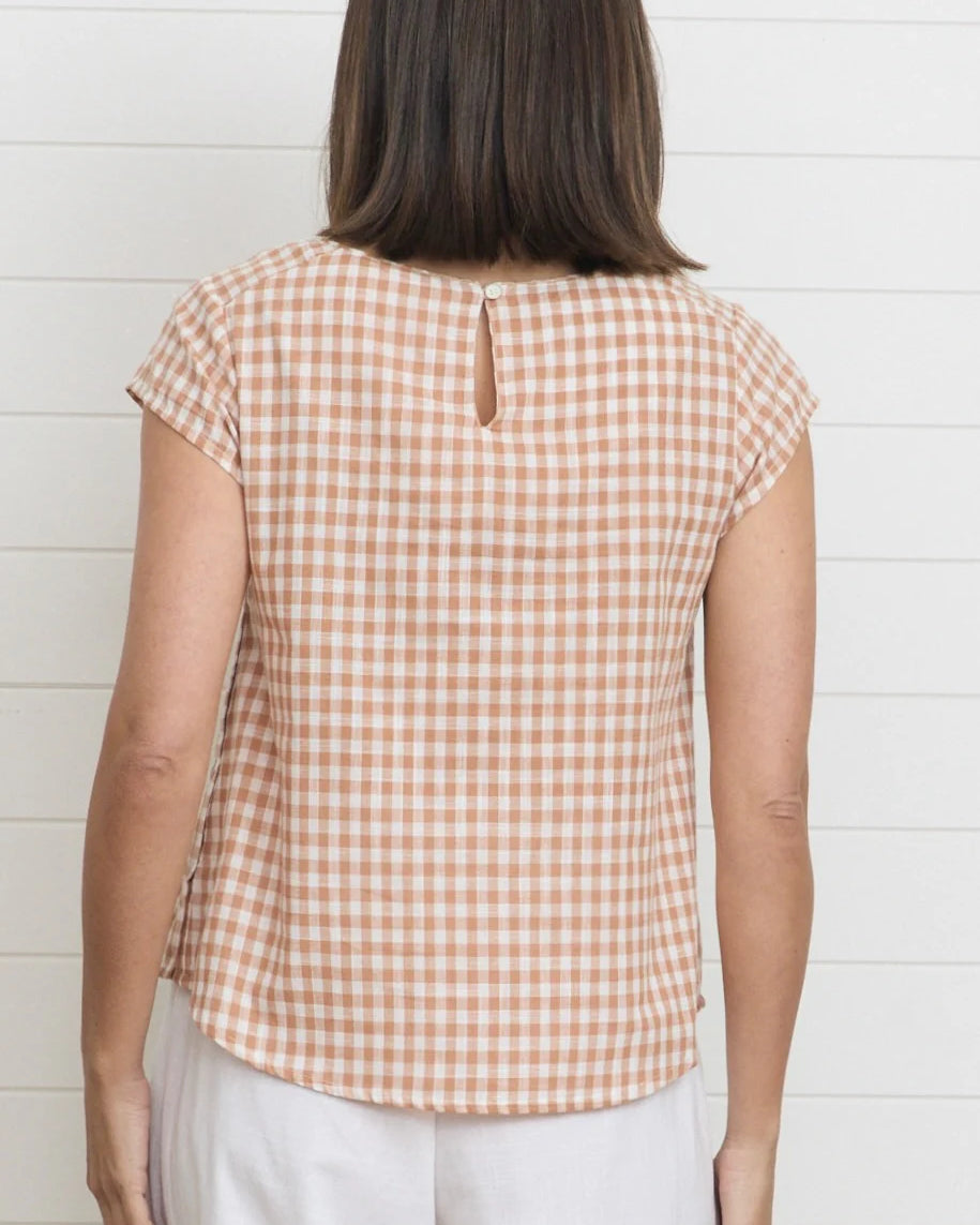 Remi Top Ginger Gingham Tops MahaShe