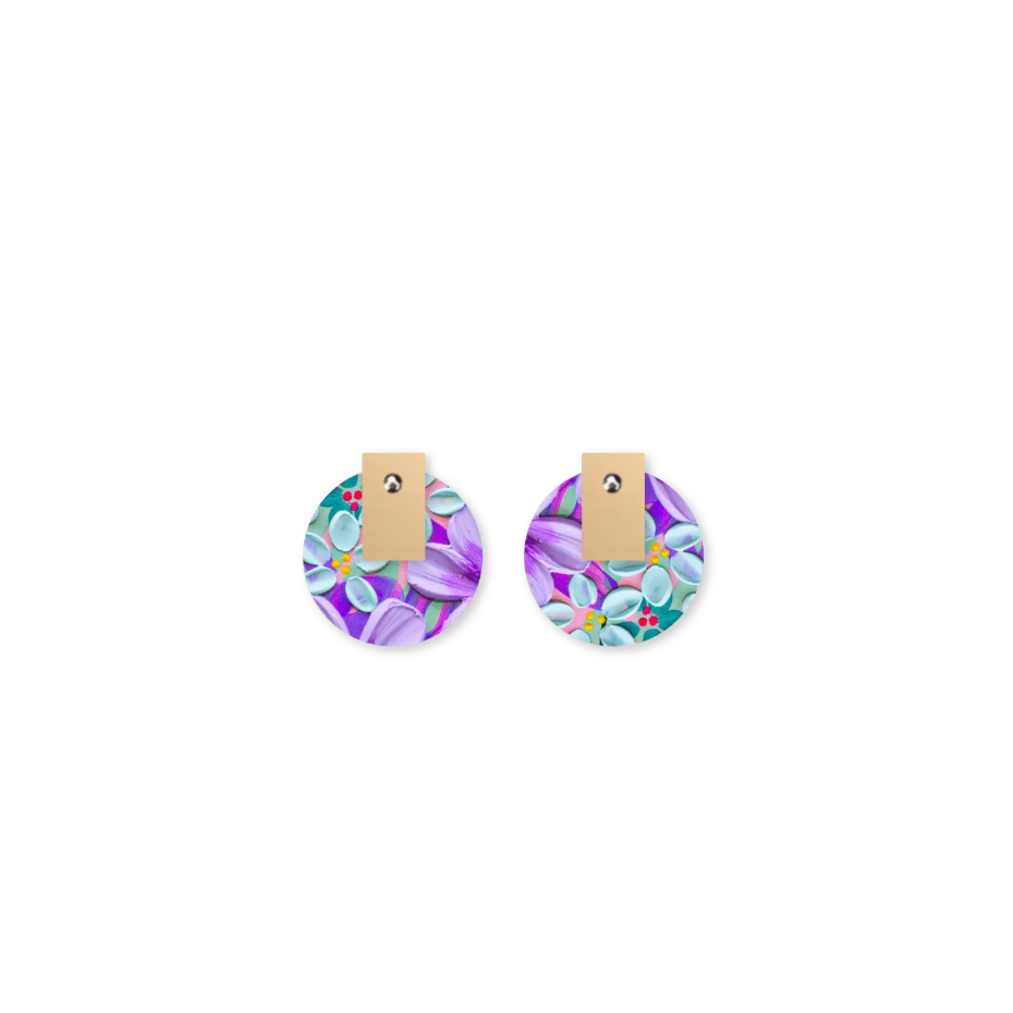 Alex Mason Garden Party Layered Medium Circle Stud Earring Earrings Moe Moe