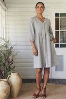 Mila Dress White Check Dresses MahaShe