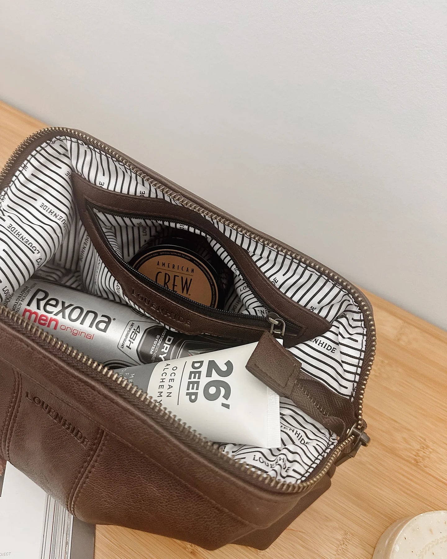 Albie Cosmetic Case - Saddle Chocolate - Global Free Style