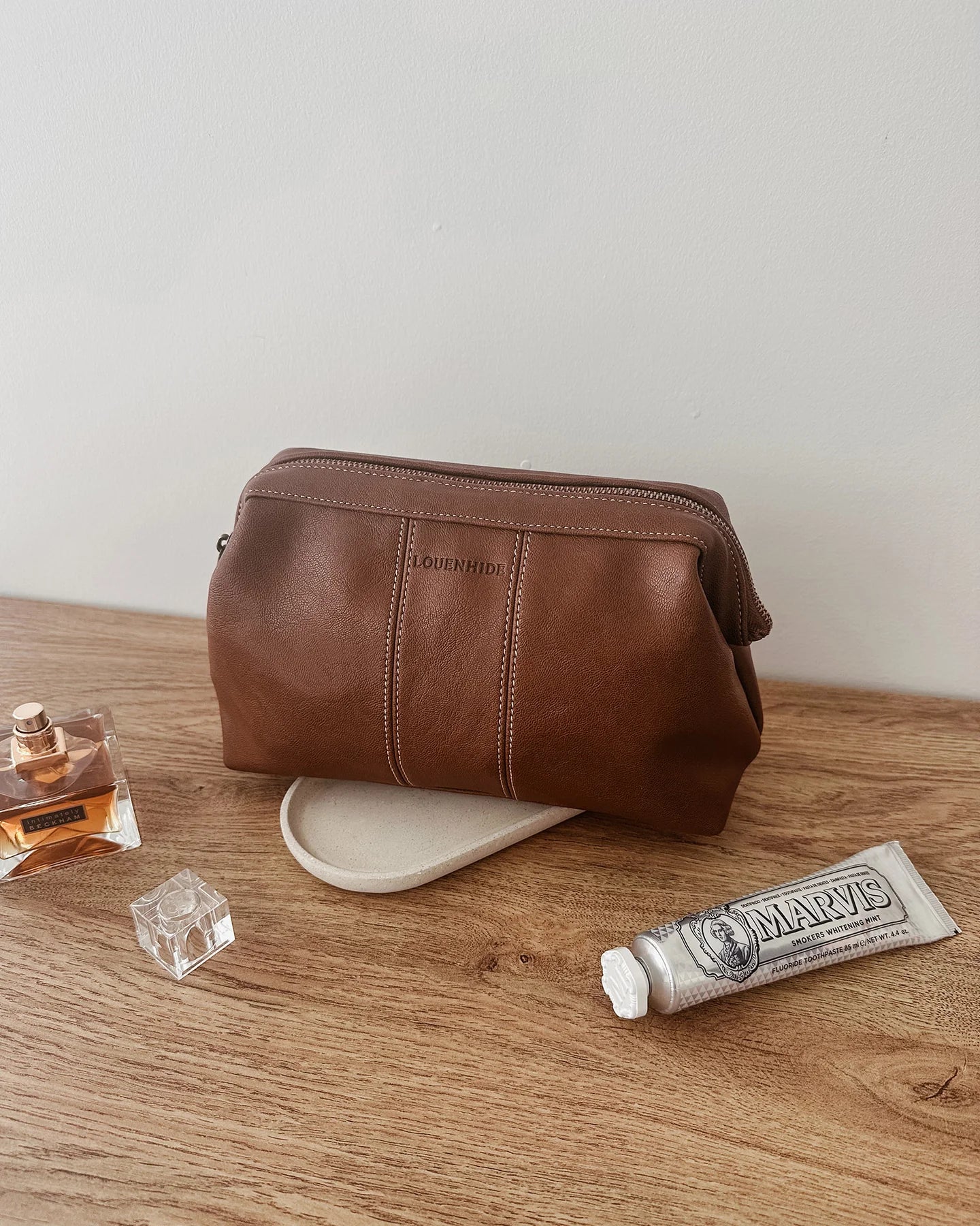 Albie Cosmetic Case - Saddle Cognac - Global Free Style