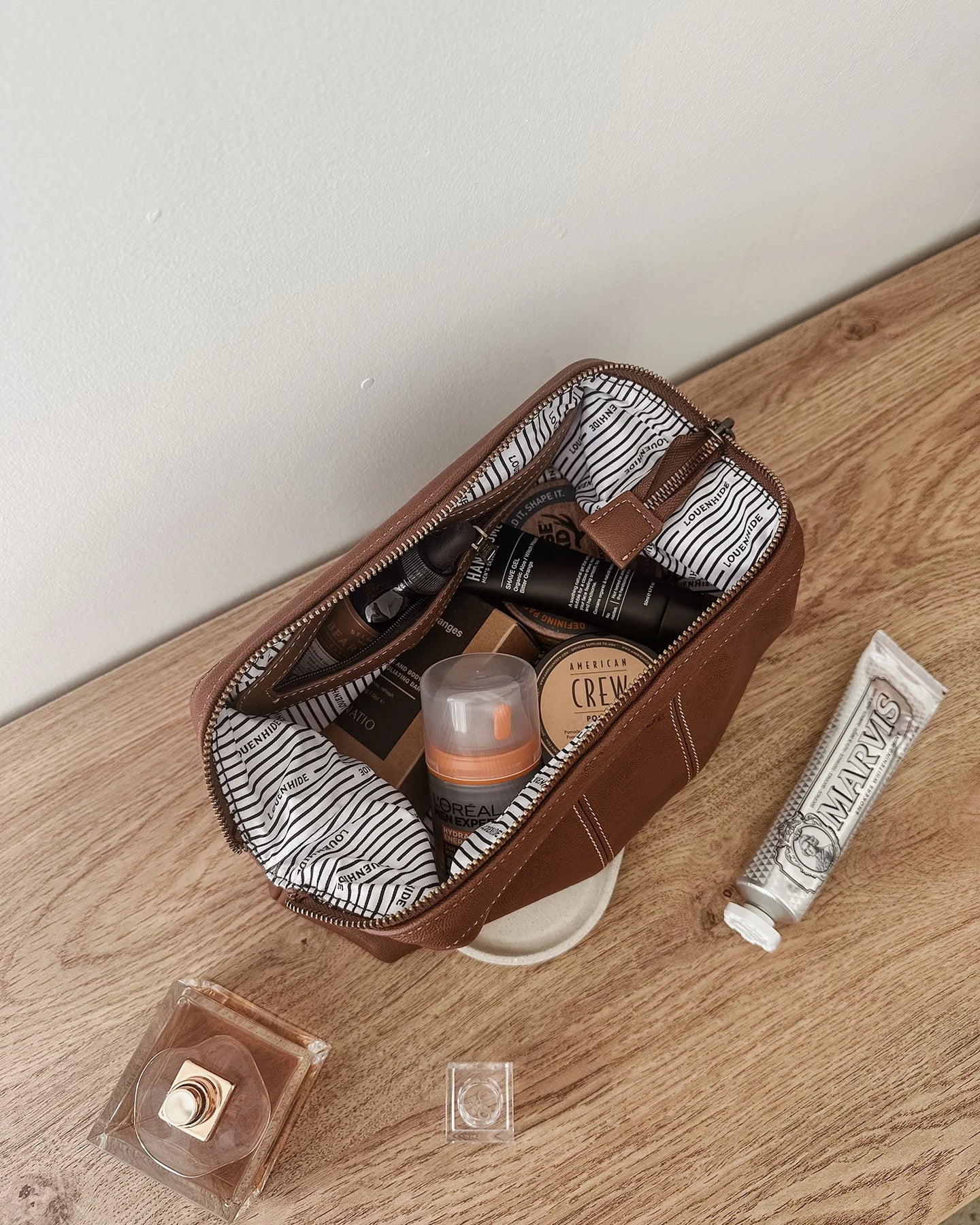 Albie Cosmetic Case - Saddle Cognac - Global Free Style