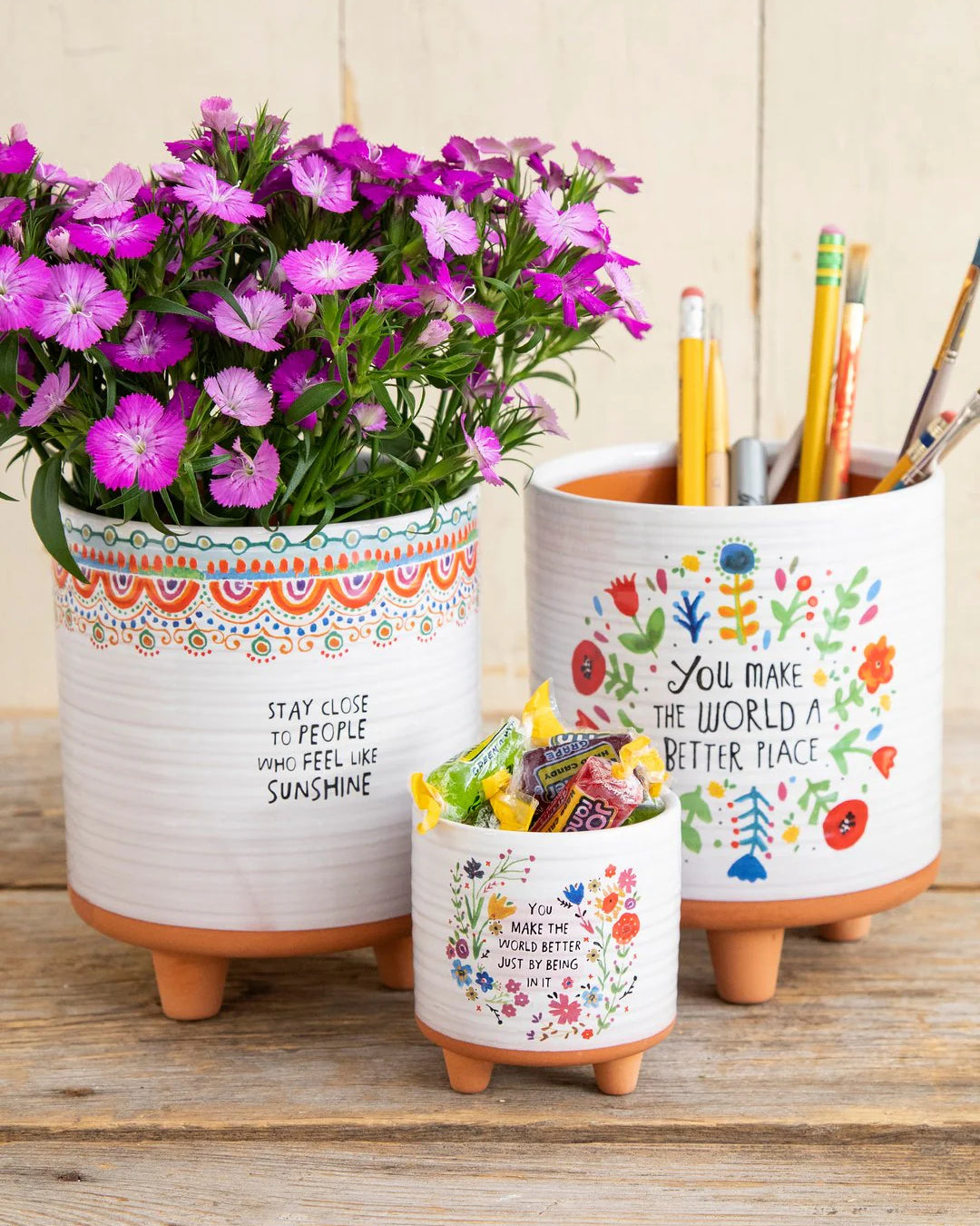 Artisan Planter Stay Close To People Who Feel Like Sunshine Gifts and Accessories Natural Life