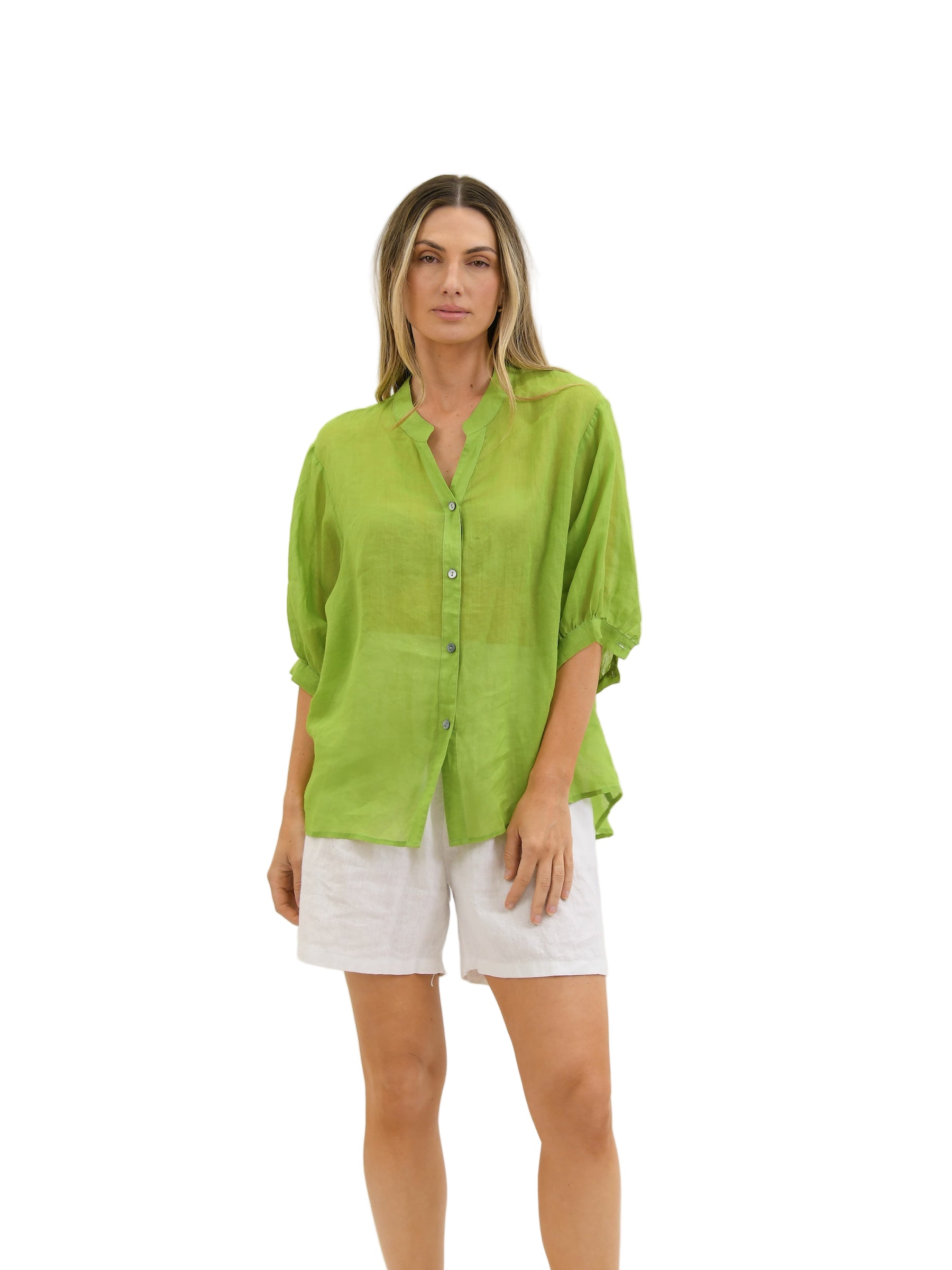 Aurora Top Avocado Green Tops Worthier S/M(8-10)
